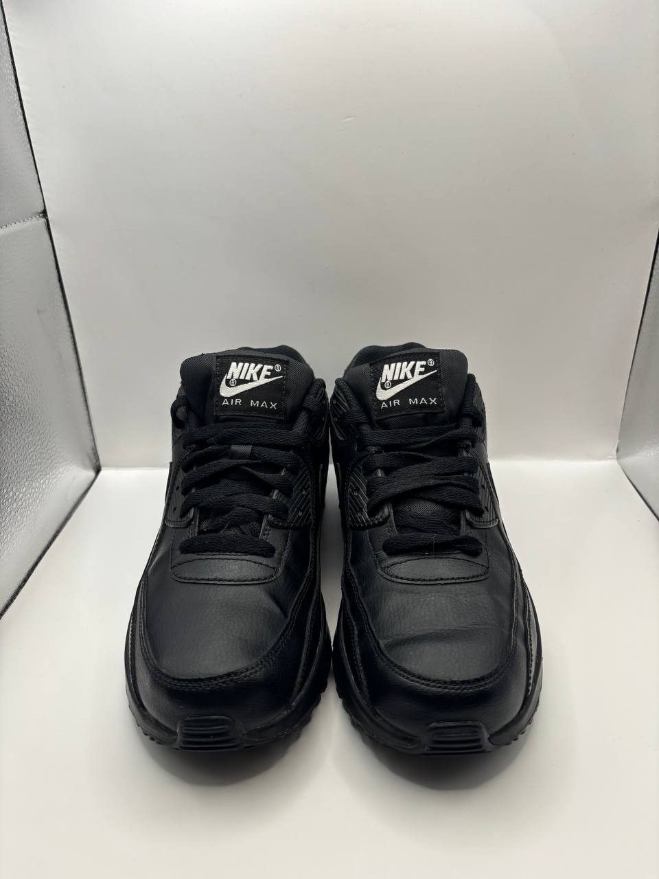 Nike Nike Air Max 90 LTR Black Leather Sneakers 7Y / 40 EUR Size US 8.5 / IT 38.5 - 1 Thumbnail