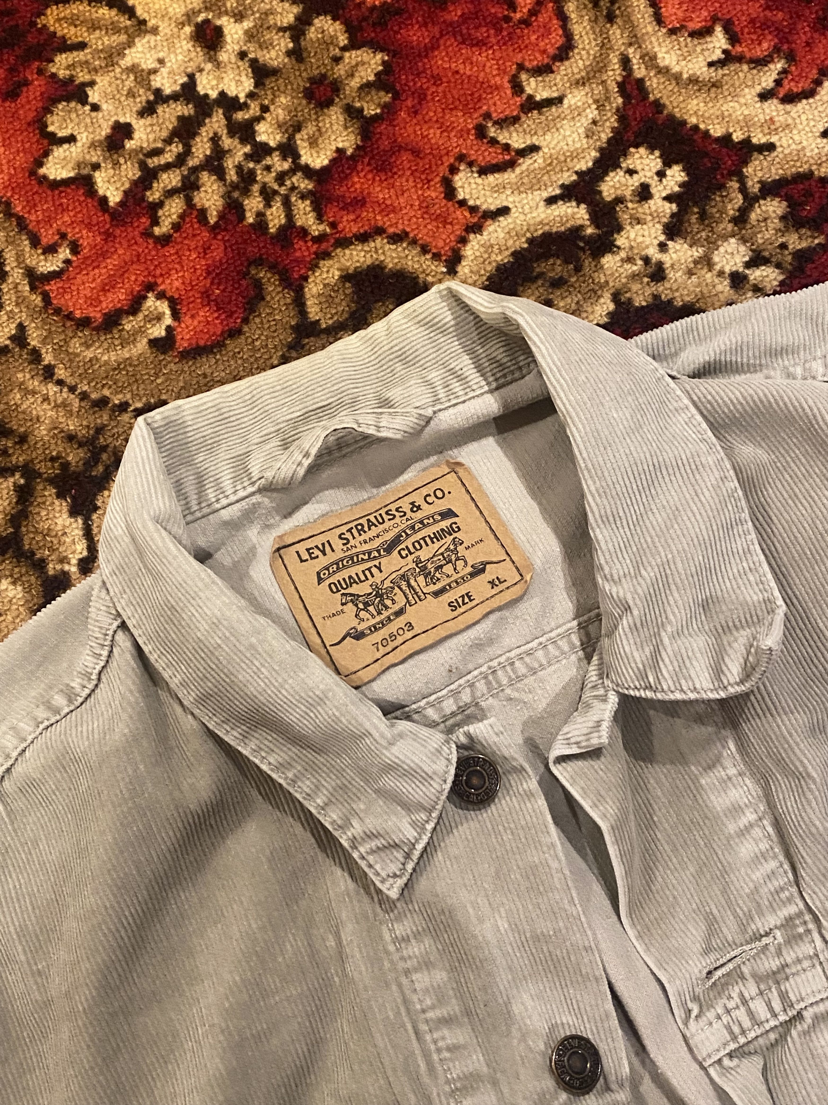 Levi's Vintage Clothing × Vintage Levi’s Vintage Velvet Jacket 70503 / 95s Levi’s Jeans Size US XL / EU 56 / 4 - 2 Thumbnail