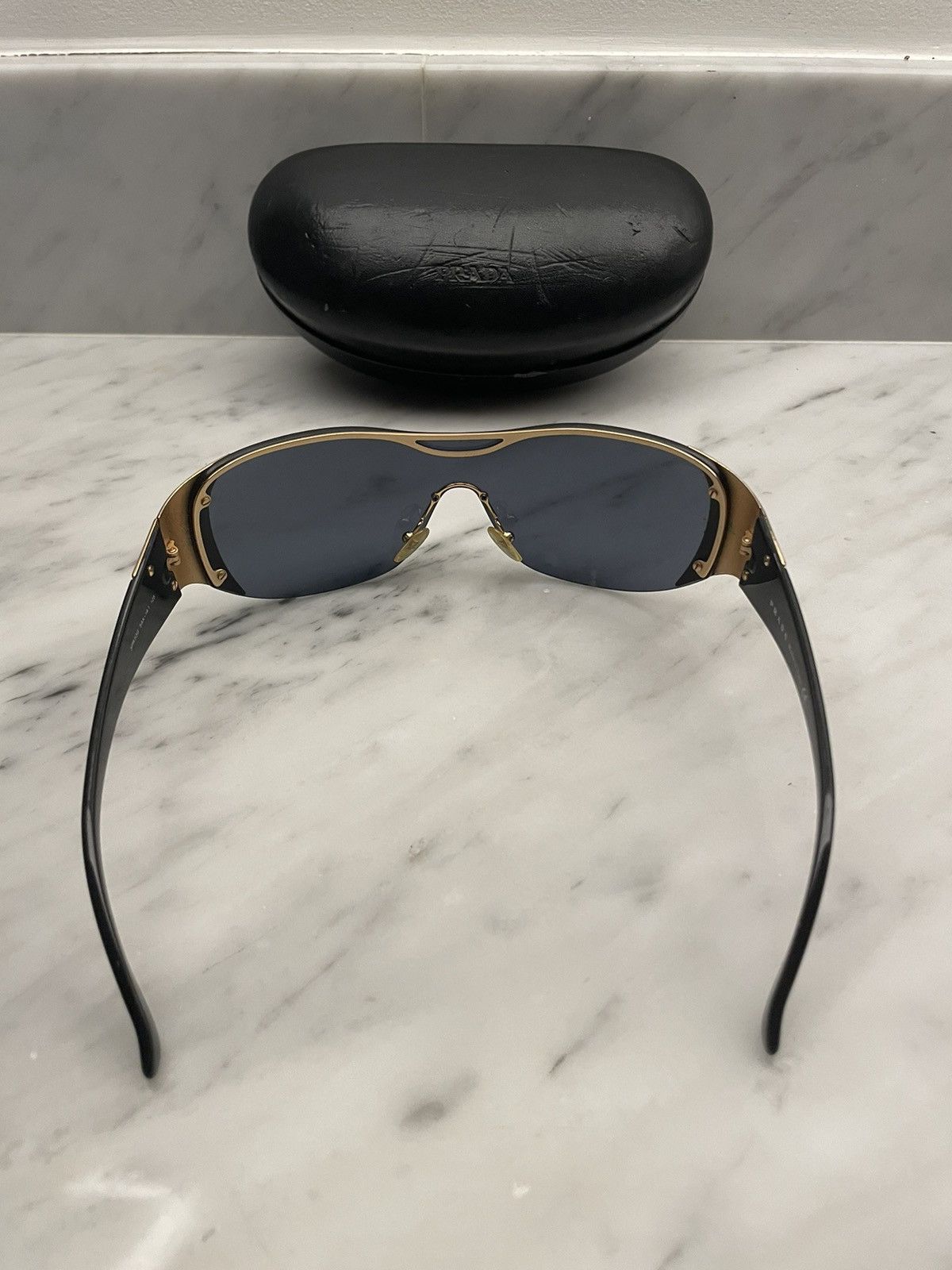 Prada Prada 💯 SPR 53G mask sunglasses shield Size ONE SIZE - 9 Thumbnail