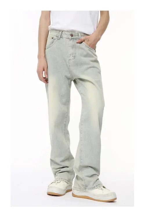 Other High Street Distressed Slit Zipper Jeans Size US 32 / EU 48 - 3 Thumbnail