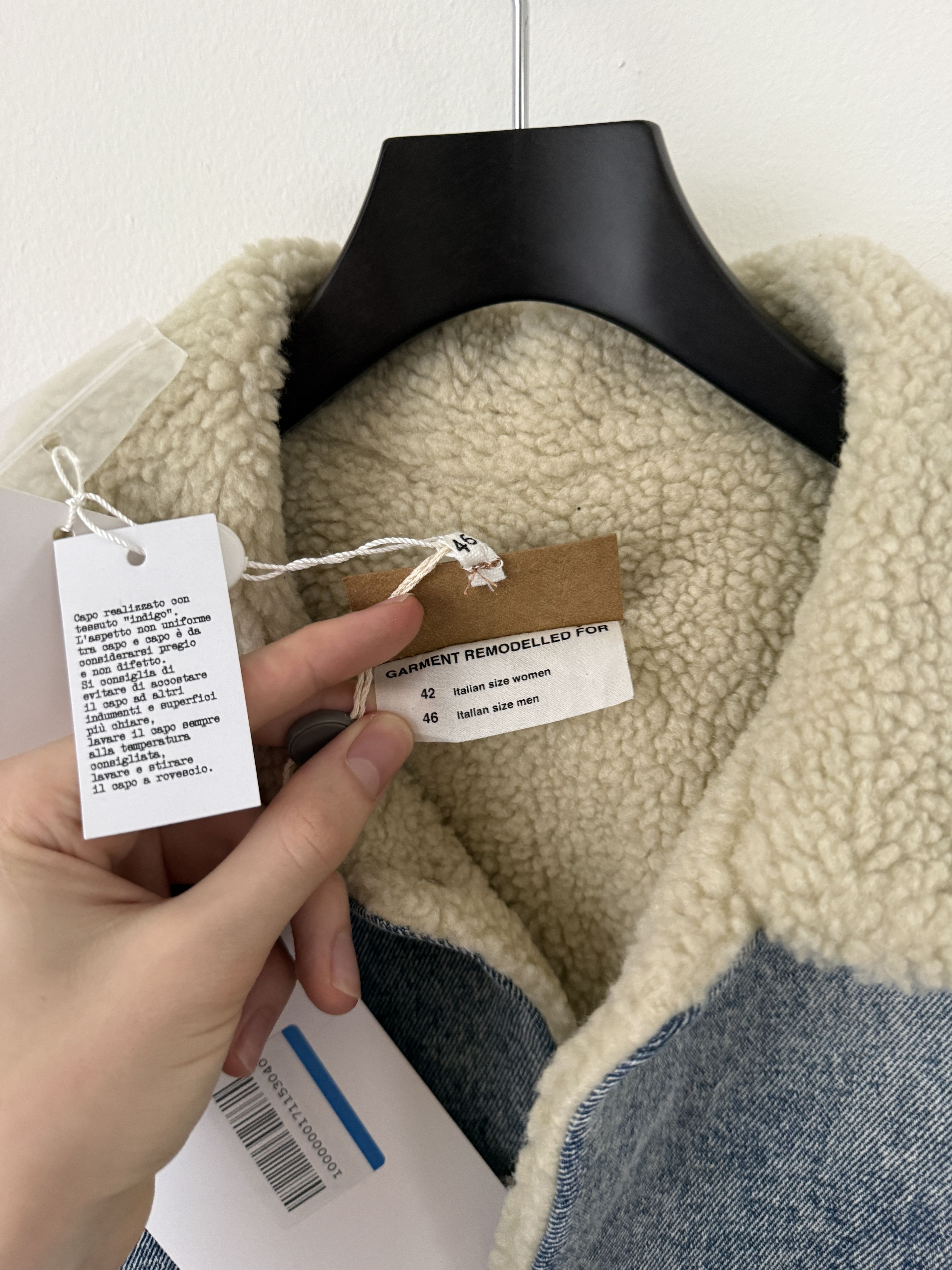 MM6 Distressed Denim Shearling Jacket Size US S / EU 44-46 / 1 - 9 Thumbnail
