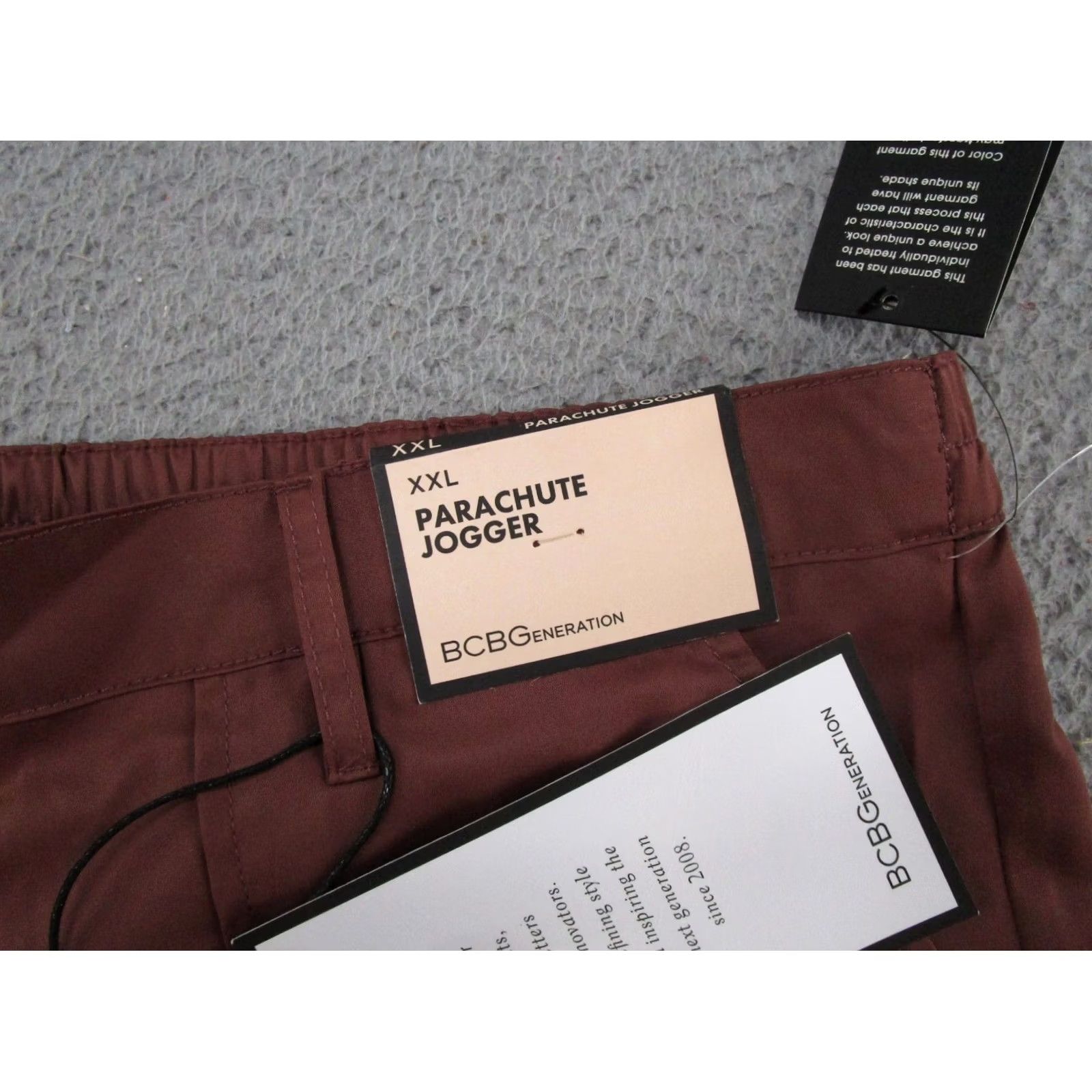 Vintage BCBG Parachute Jogger Pants Paperbag Style 2XL Brown Pockets Womens Regular Baggy Wide Leg Vintage No Size 40" / US 18 - 2 Thumbnail