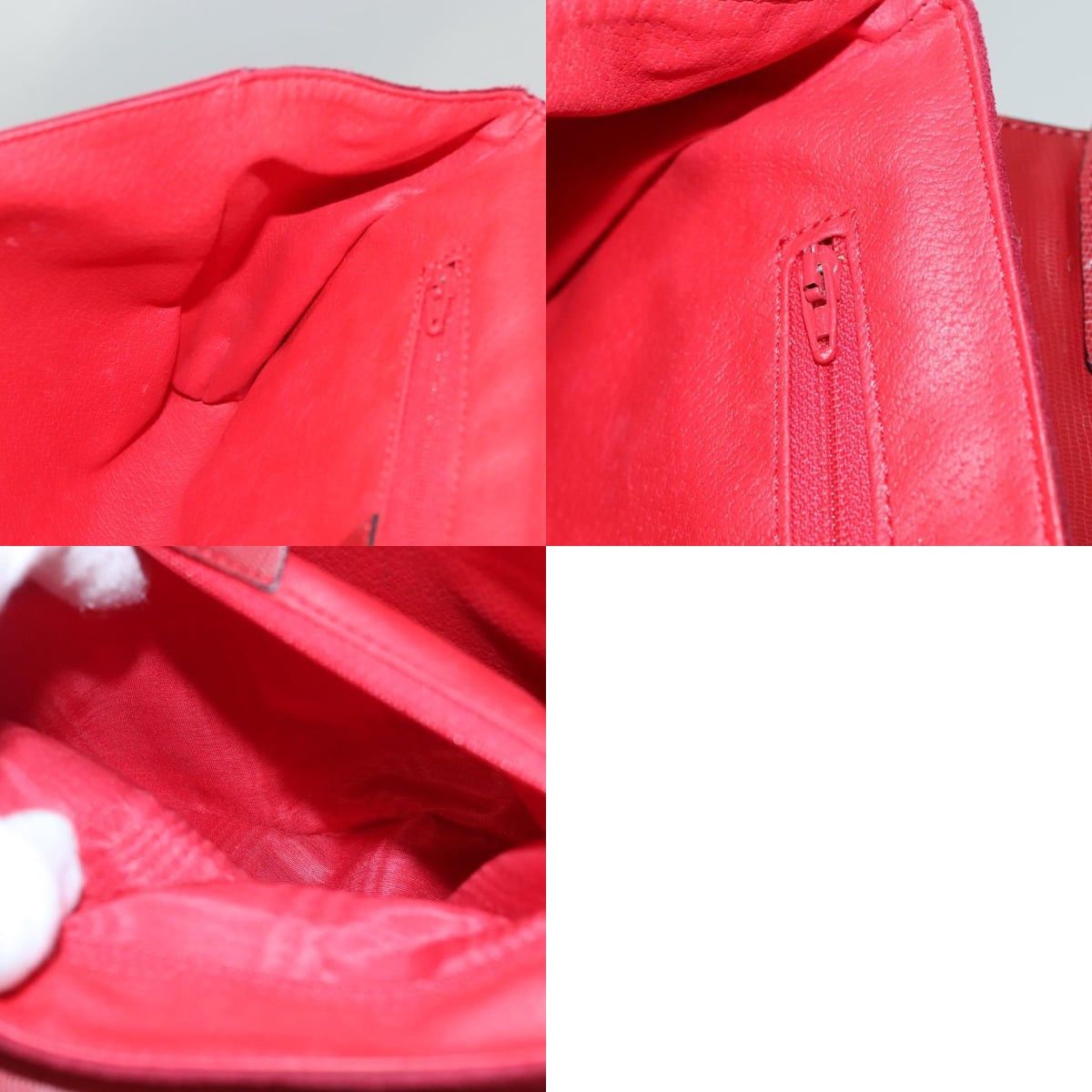 Celine CELINE Shoulder Bag Suede Leather Red Gold Size ONE SIZE - 12 Thumbnail