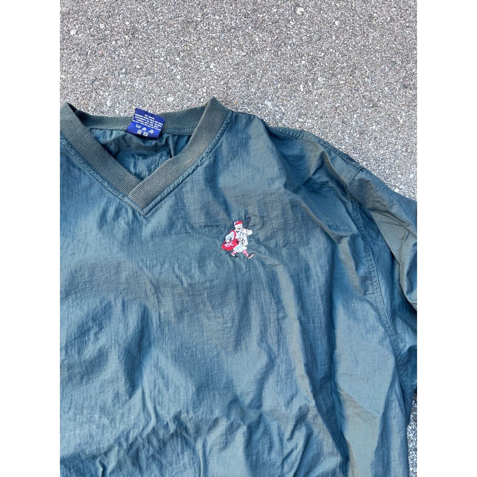 Port Authority VINTAGE KFC Y2K Windbreak Pullover Sweatshirt Port Authority Black XL Men Kentucky Fried Chicken Colonel Sanders Mens Size US XL / EU 56 / 4 - 4 Thumbnail