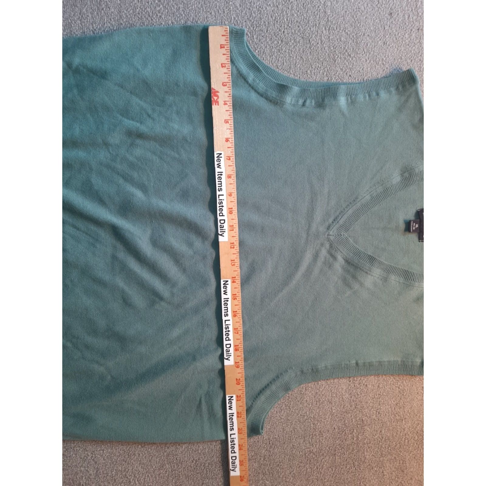 Lands' End Lands' End Sweater Vest Mens XL V-Neck Mint Green Pullover Knit Casual Golf Walking Size US XL / EU 56 / 4 - 4 Thumbnail