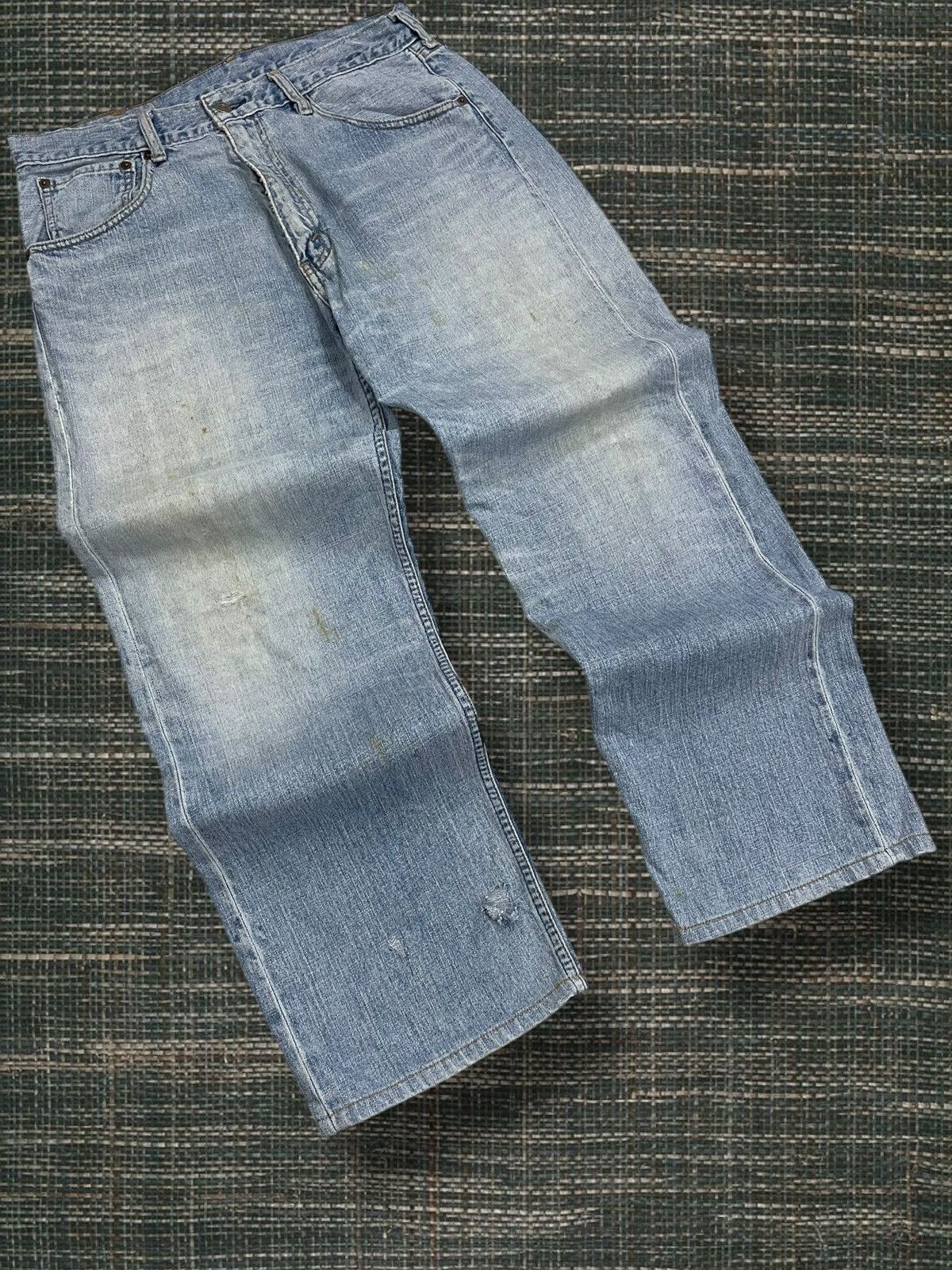 Levi's Vintage Clothing Vintage Original Designer Levis 503 Distressed Stain Denim Size US 32 / EU 48 - 2 Thumbnail