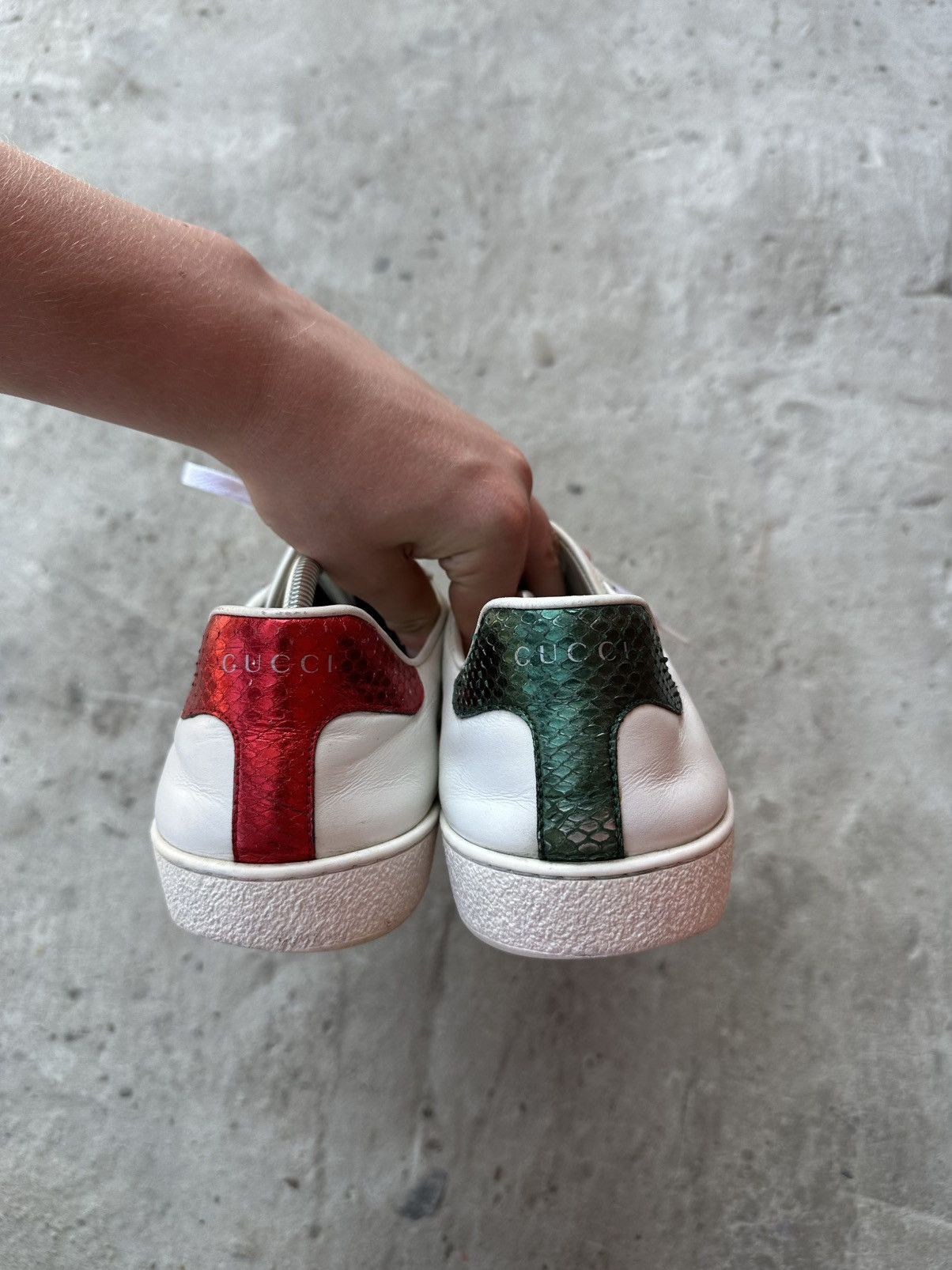 Gucci Vintage Gucci Ace Tiger Leather Sneakers Luxury Old Money Size US 12.5 / EU 45-46 - 8 Thumbnail