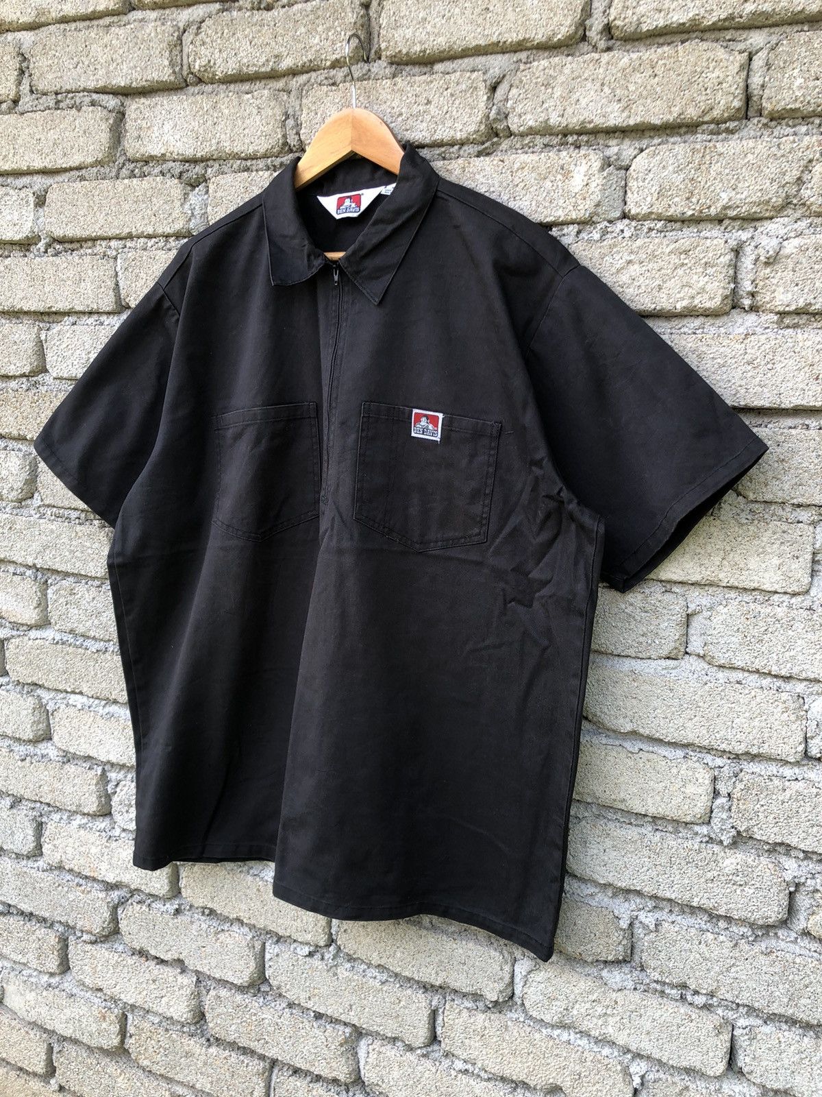 Ben Davis Vintage Baggy Ben Davis Double Pocket Half Zipper Work Shirt Size US XXL / EU 58 / 5 - 2 Thumbnail