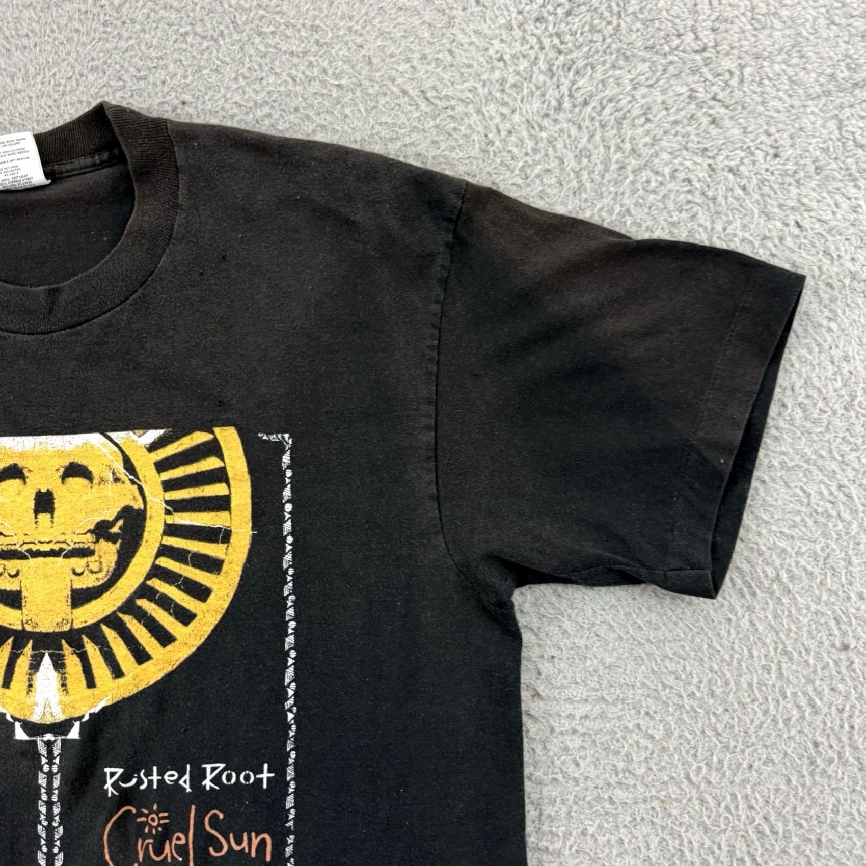 Anvil VINTAGE Anvil Shirt Mens XL Black 90s Band Tour Psychedelic Cruel Sun Geometric Logo Short Sleeve Size US XL / EU 56 / 4 - 5 Thumbnail