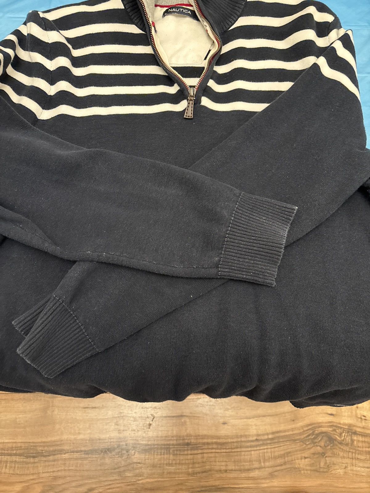 Nautica Nautica Pullover Quarter Zip Sweater Size US L / EU 52-54 / 3 - 3 Thumbnail