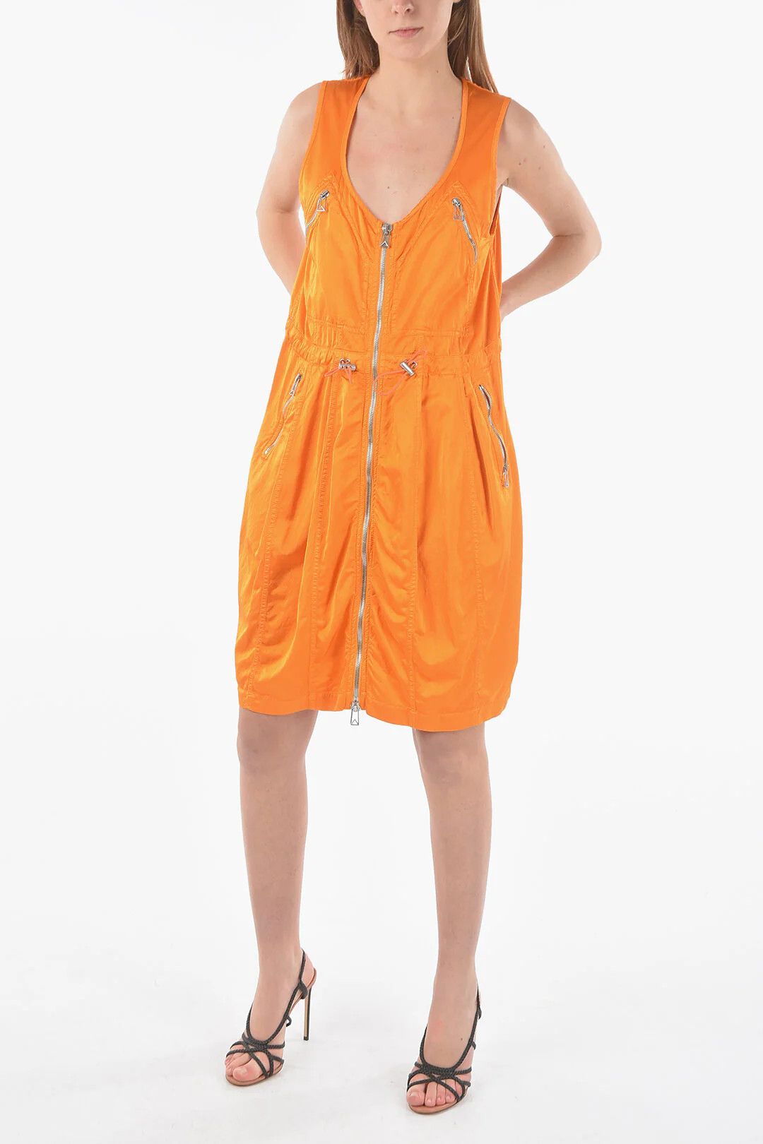 Bottega Veneta og1mm0426 Utility Mini Dress in Orange Size S / US 4 / IT 40 - 1 Thumbnail