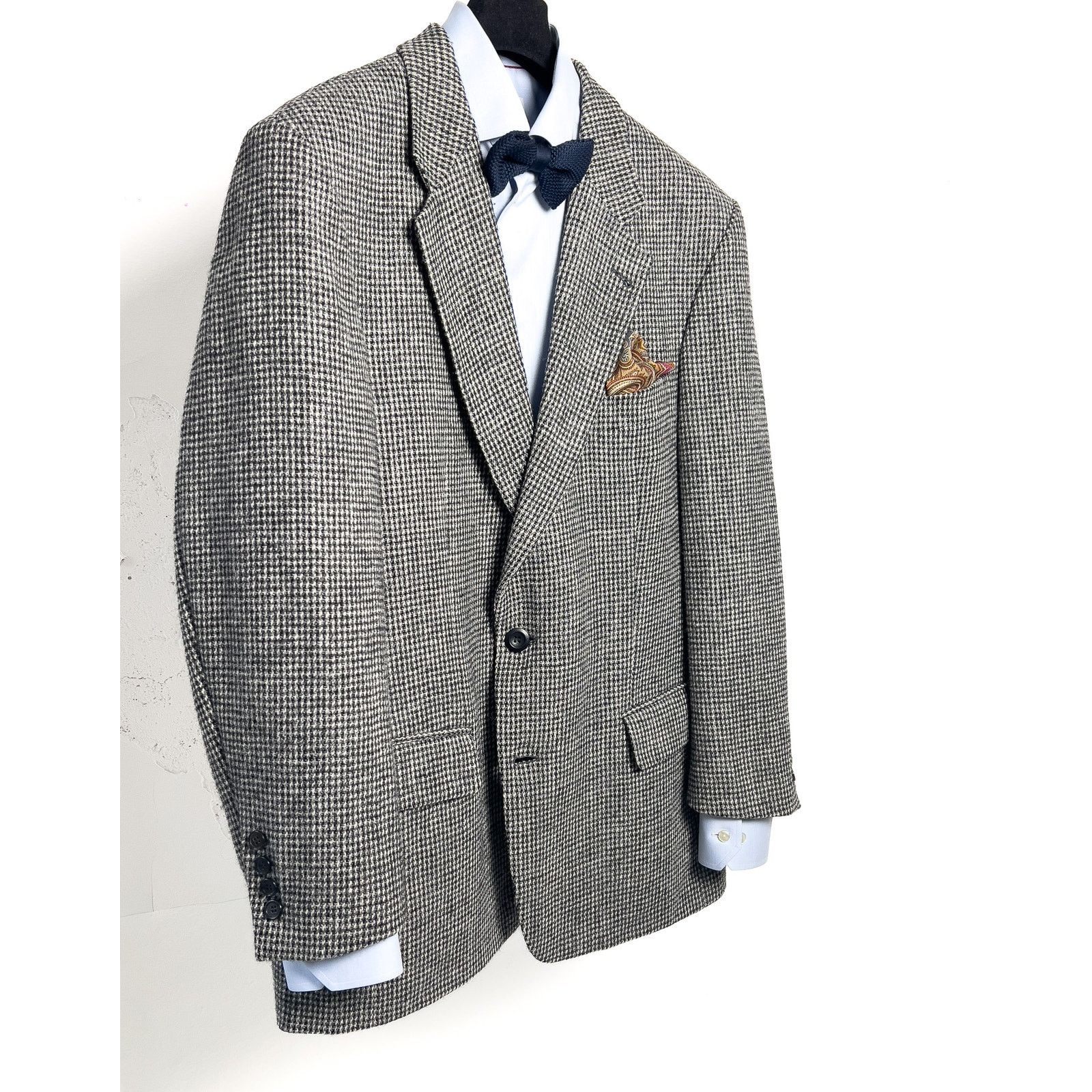 Harris Tweed Harris Tweed Gray Wool Blazer 44S EU 54S Size 44S - 2 Thumbnail
