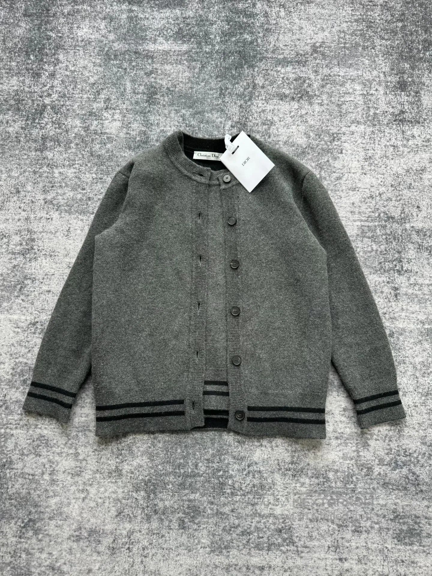 Dior Dior Black-Grey JA8 Slogan Cashmere Cardigan Two-Piece Set Size XS / US 0-2 / IT 36-38 - 1 Thumbnail