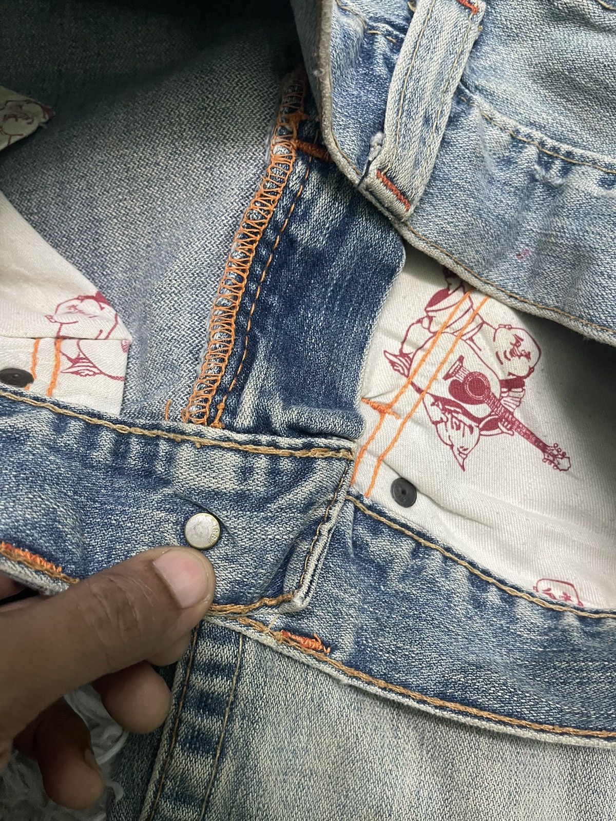True Religion 90s TRUE RELIGION FLARE DENIM DISTRESSED Size US 30 / EU 46 - 12 Thumbnail