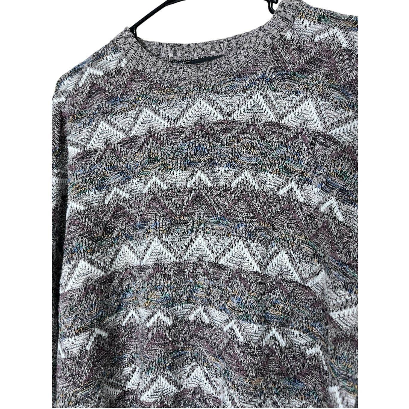 Other Vintage 80s Expressions International Abstract Knit Sweater Size US L / EU 52-54 / 3 - 3 Thumbnail