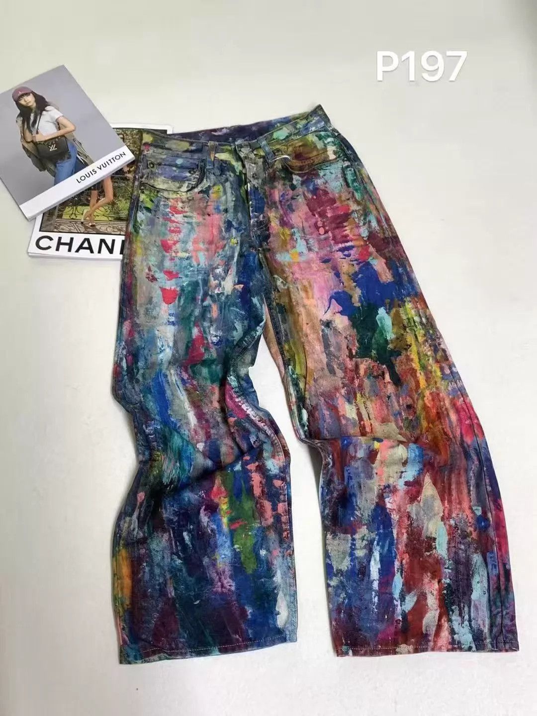 Acne Studios Multi Colored Denim Pants Size 34 Size US 34 / EU 50 - 1 Thumbnail