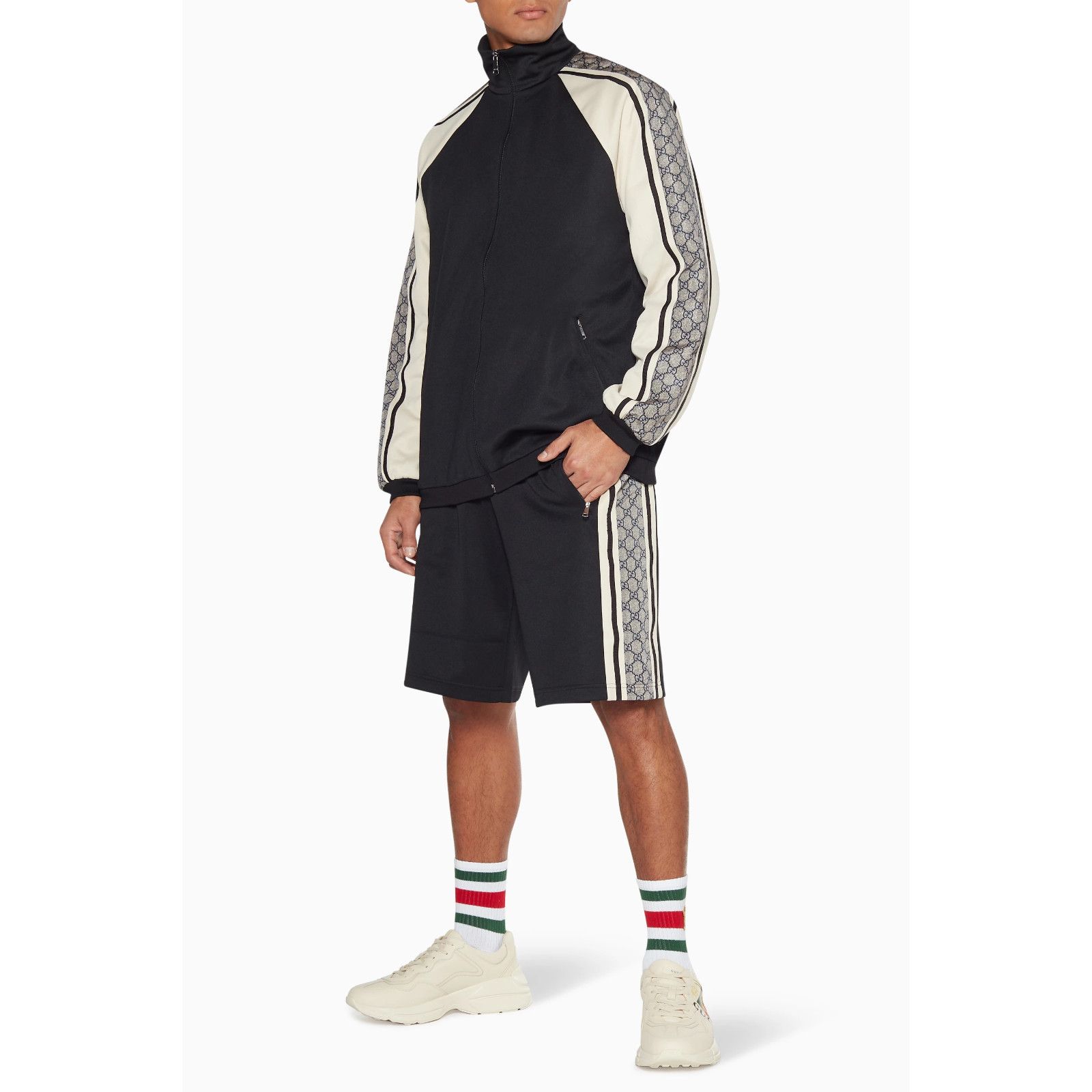 Gucci Gucci Black Oversized Technical Jersey Bomber Track Jacket S Size US S / EU 44-46 / 1 - 6 Thumbnail