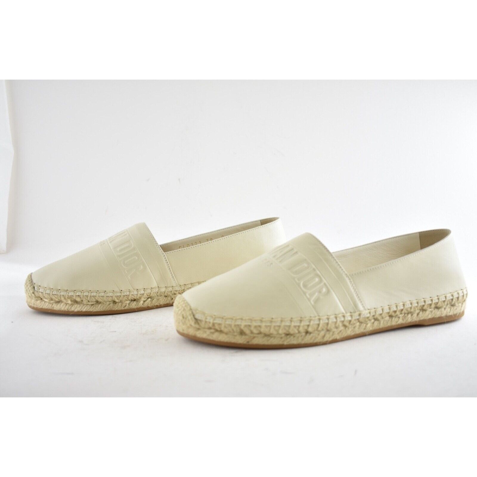 Dior Granville Lambskin Logo Embroidered Espadrille Flat 40.5 Size US 10.5 / IT 40.5 - 9 Thumbnail