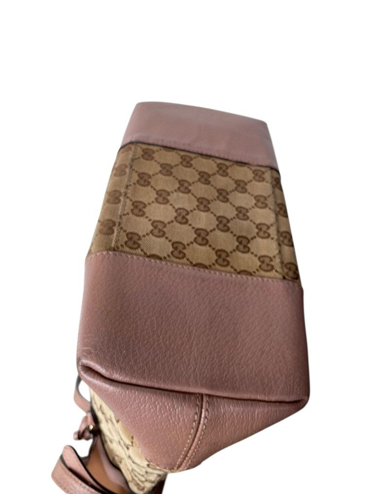 Gucci Gucci Brown Medium GG Canvas Satchel Beige Pony Size ONE SIZE - 10 Thumbnail