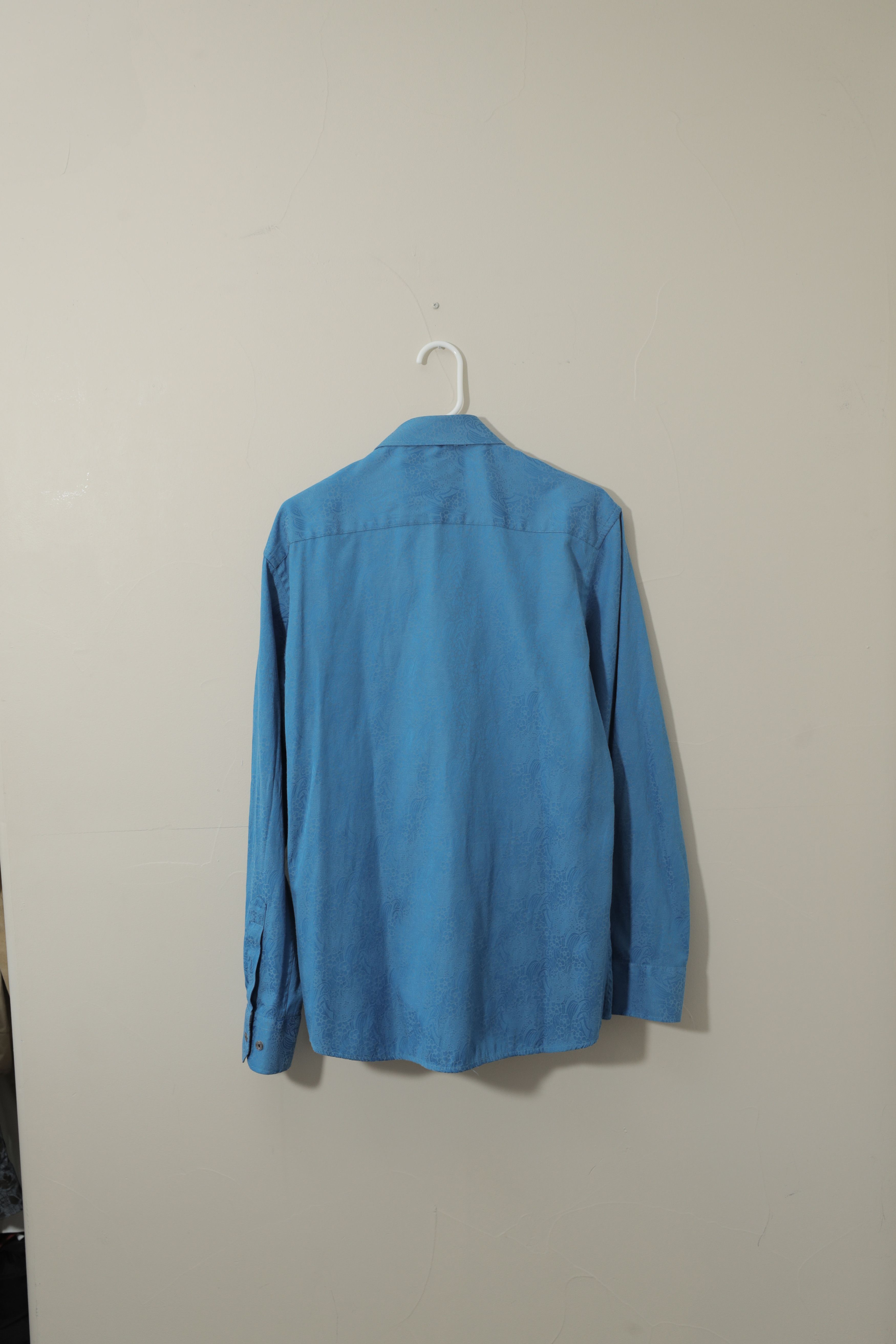 Other Barabas Button Down Blue Subtle Funky Pattern Shirt (XL) Size US XL / EU 56 / 4 - 2 Thumbnail