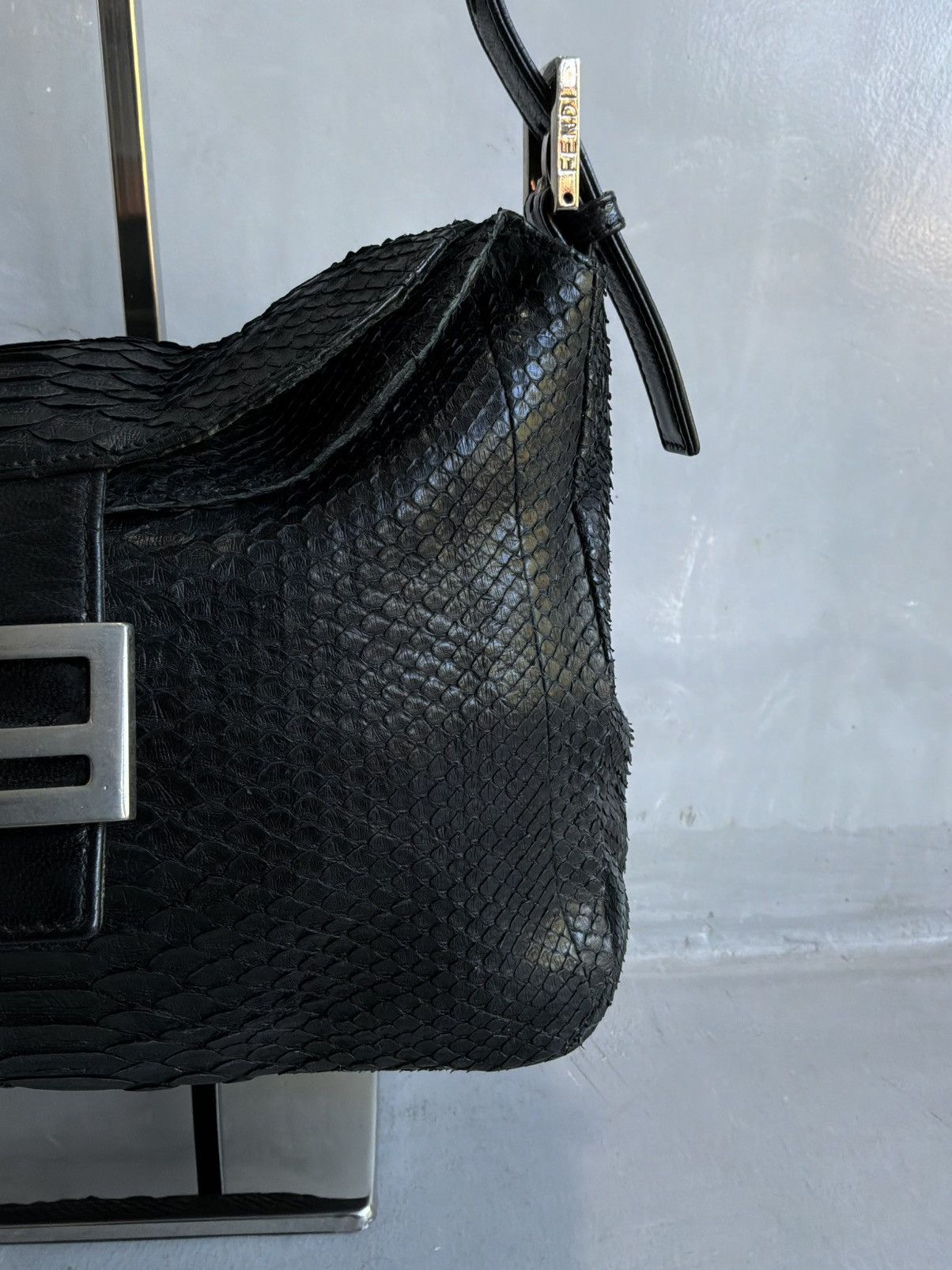 Fendi 2000s Fendi - Python Leather Mamma Baguette Bag Size ONE SIZE - 4 Thumbnail
