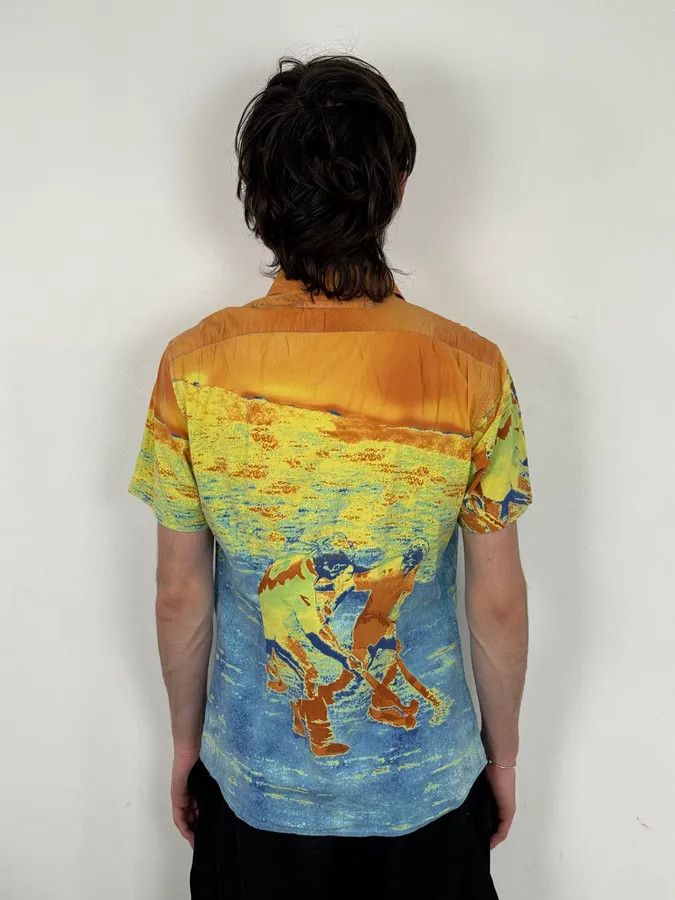 Prada 2000s Prada Multicolor Cotton Map Print Thermal Short Sleeves Shirt Size S / US 4 / IT 40 - 3 Thumbnail