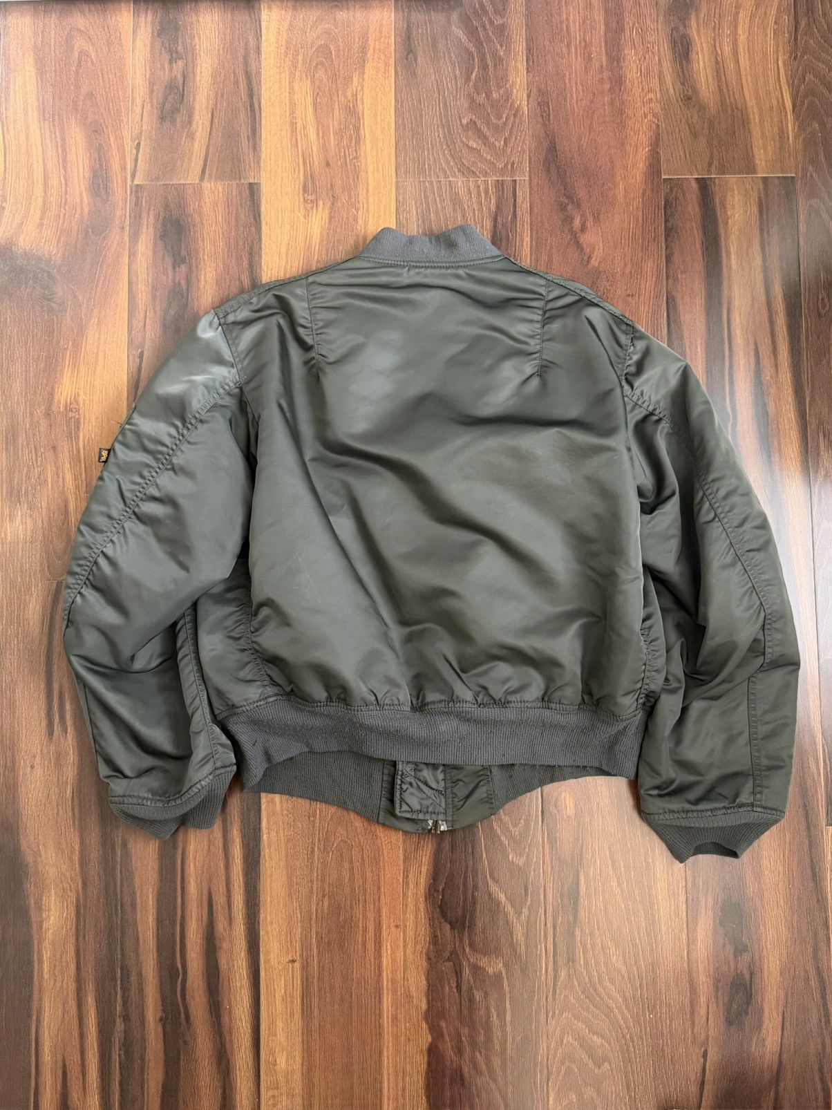 Alpha Industries Vintage green bomber with quilt lining Size US L / EU 52-54 / 3 - 4 Thumbnail