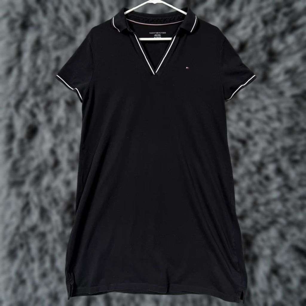 Tommy Hilfiger VINTAGE Tommy Hilfiger Shirt Dress XL Logo Preppy Sporty Golfcore Tennis Country Club Size XL / US 12-14 / IT 48-50 - 1 Thumbnail