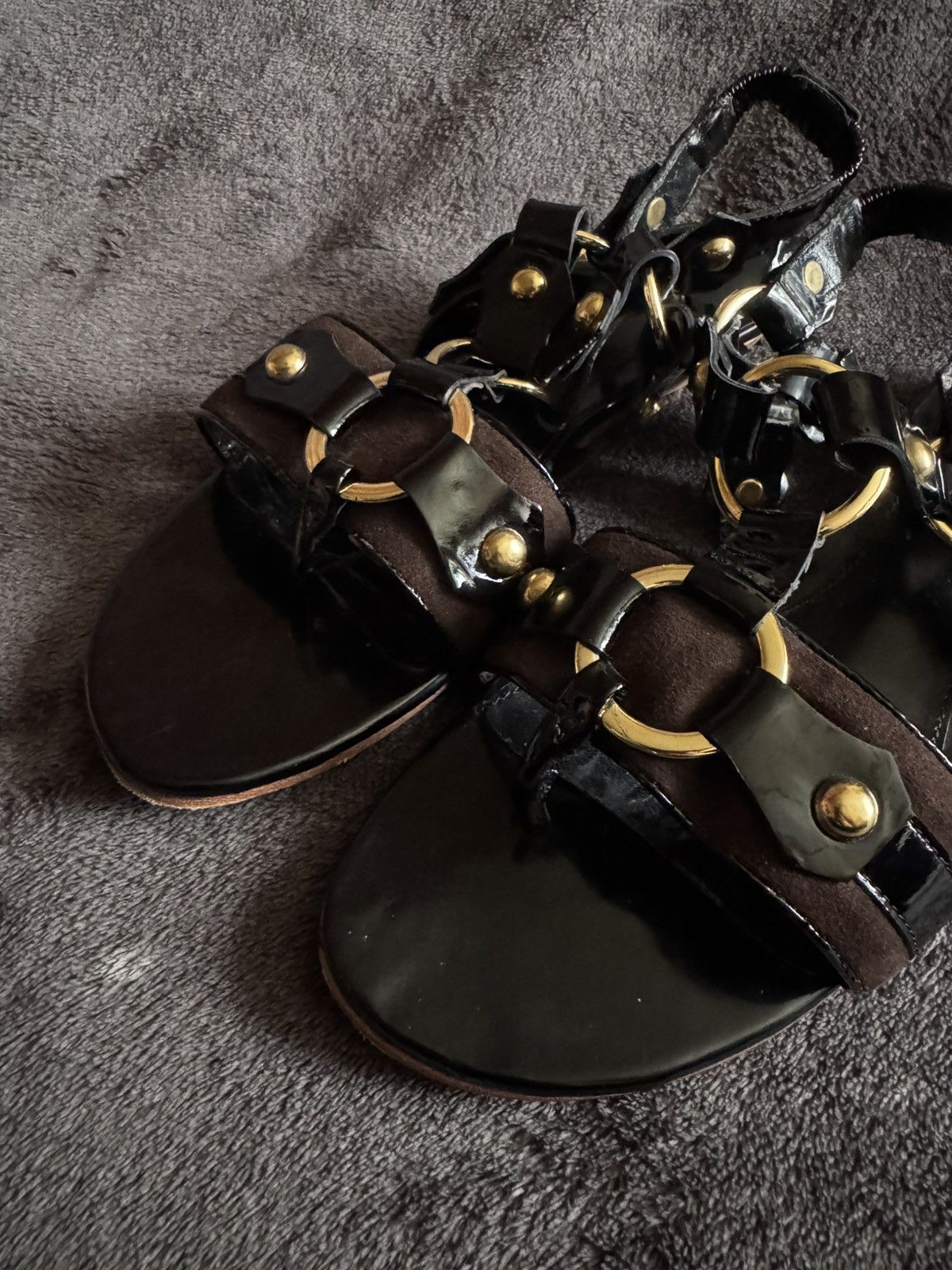 Alexander McQueen Alexander McQueen Womens Patent Leather Ankle Strap Sandals Size US 8 / IT 38 - 4 Thumbnail