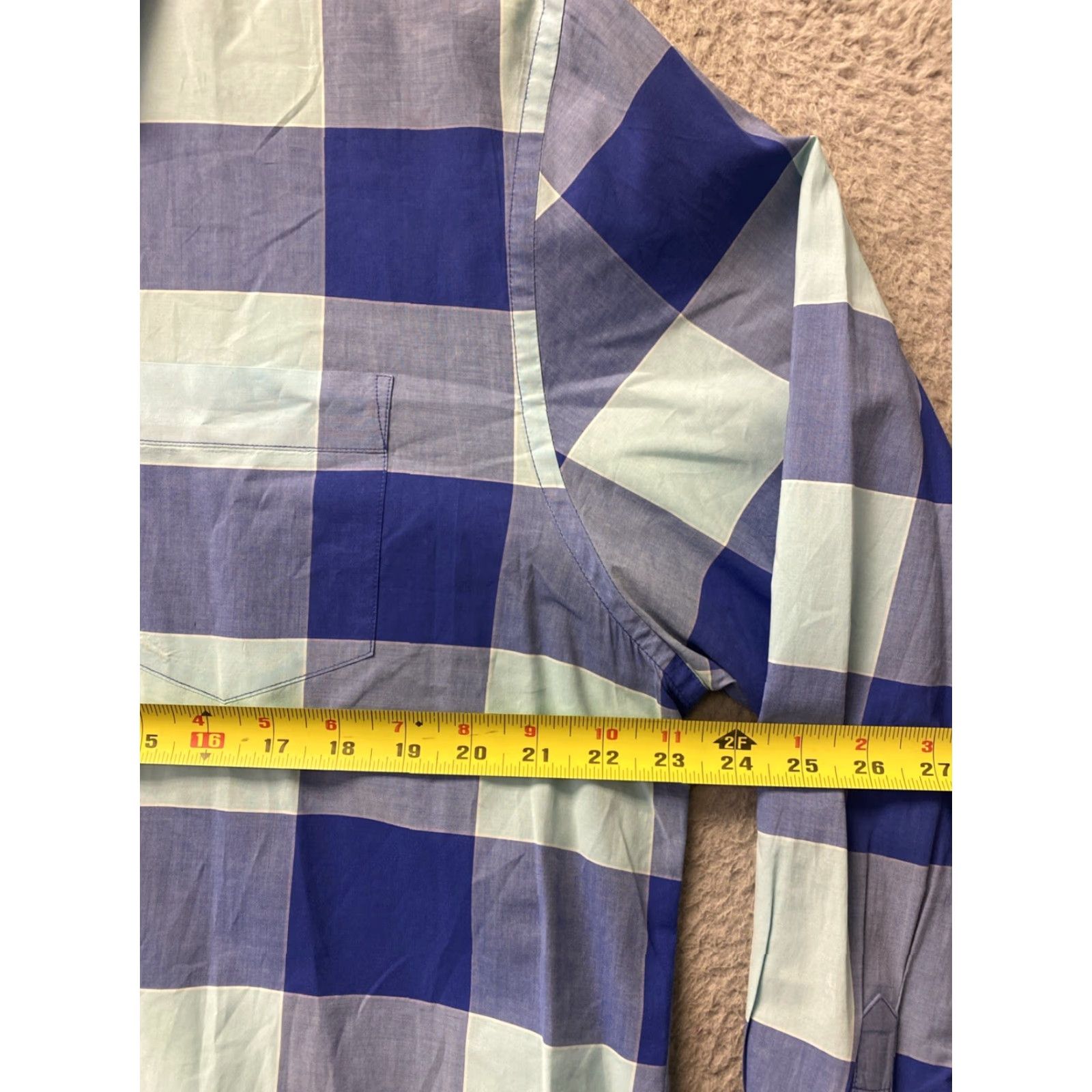 Bonobos Bonobos Shirt Mens XL blue Turquoise Plaid Cotton Casual Button-Up Collared Long Sleeve Size US XL / EU 56 / 4 - 6 Thumbnail