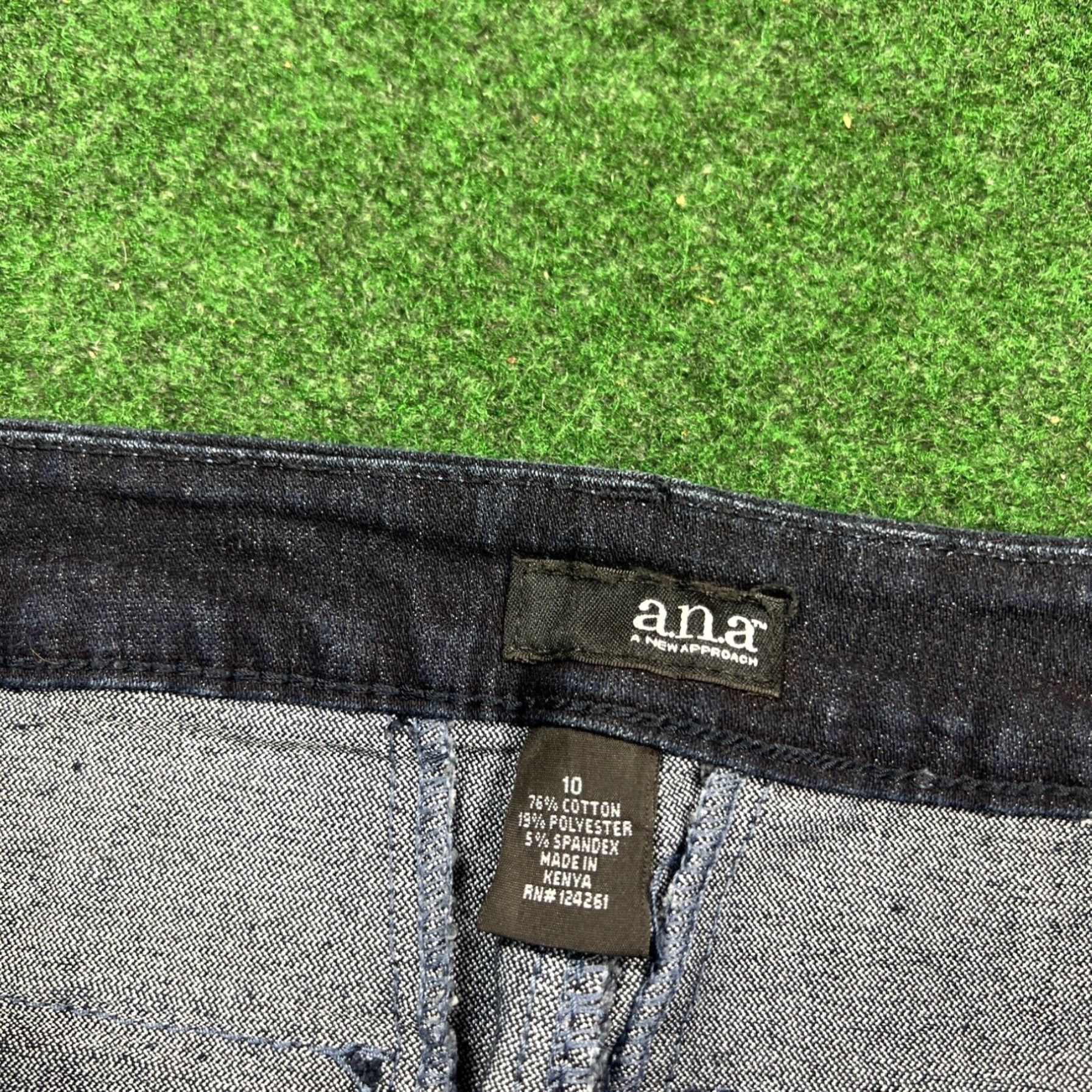 Vintage Ana Women's Size 10 (32X29) Stretch Denim Dark Blue Jeans Size 32" / US 10 / IT 46 - 7 Thumbnail