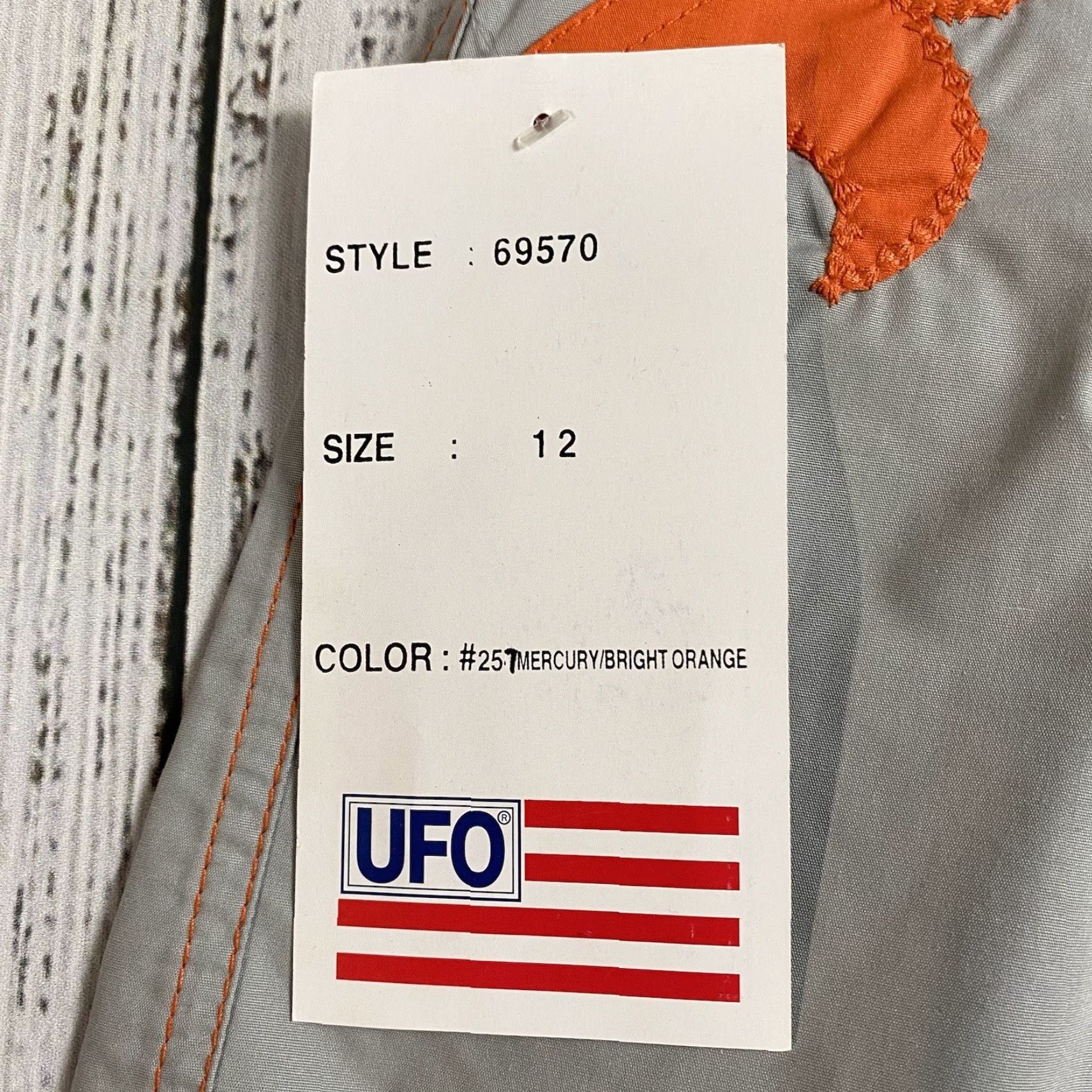 Vintage VTG UFO PARACHUTE PANTS Cargo WOMENS 12 Mercury Grey/Orange NWT Size 34" / US 12 / IT 48 - 7 Thumbnail