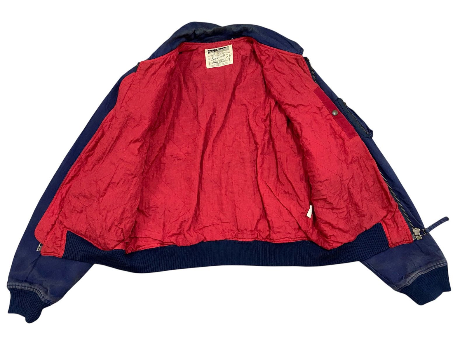 Issey Miyake Vintage Mafia Brothers Faded Navy Bomber Jacket Issey Style Size US M / EU 48-50 / 2 - 2 Thumbnail