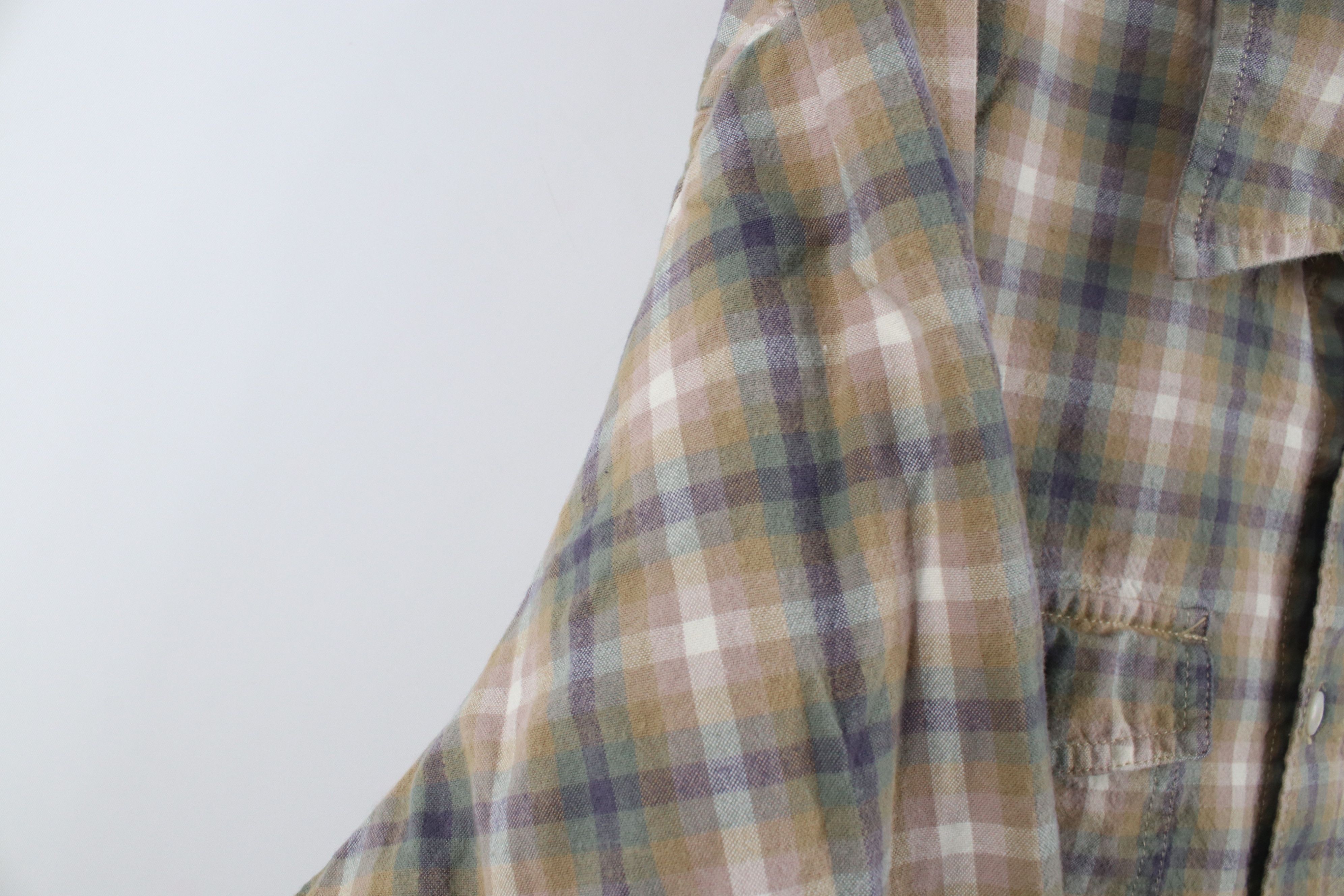 Madewell × Vintage Madewell Faded Brushed Flannel Boxy Fit Button Shirt Plaid Size US M / EU 48-50 / 2 - 5 Thumbnail