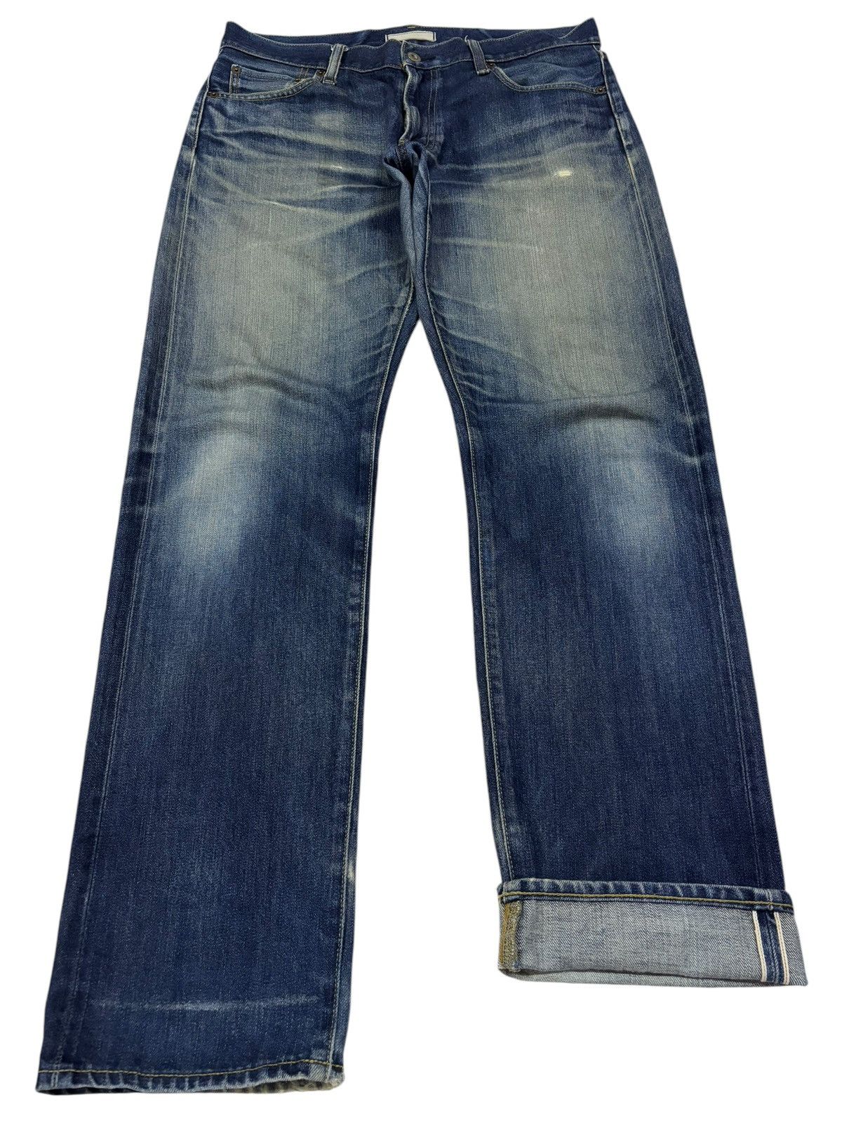 Jun Takahashi × Kaihara Denim Vintage Japan Uniqlo Faded Selvedge Jeans Size US 34 / EU 50 - 1 Thumbnail