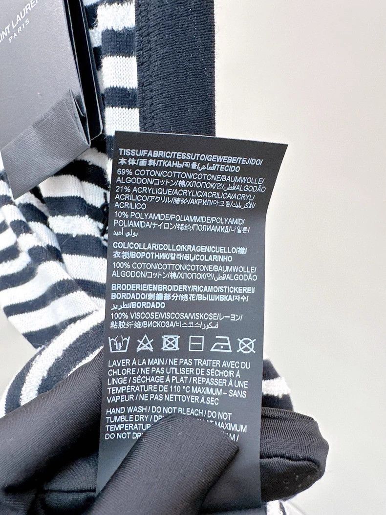 Saint Laurent Paris Black and white striped vest