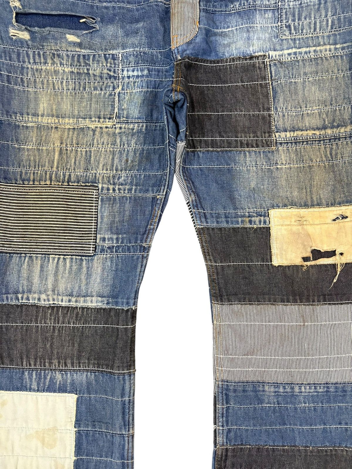 Japanese Brand Vintage Japanese Brand Patched Hagi Loose Baggy Jeans Size US 40 / EU 56 - 5 Thumbnail
