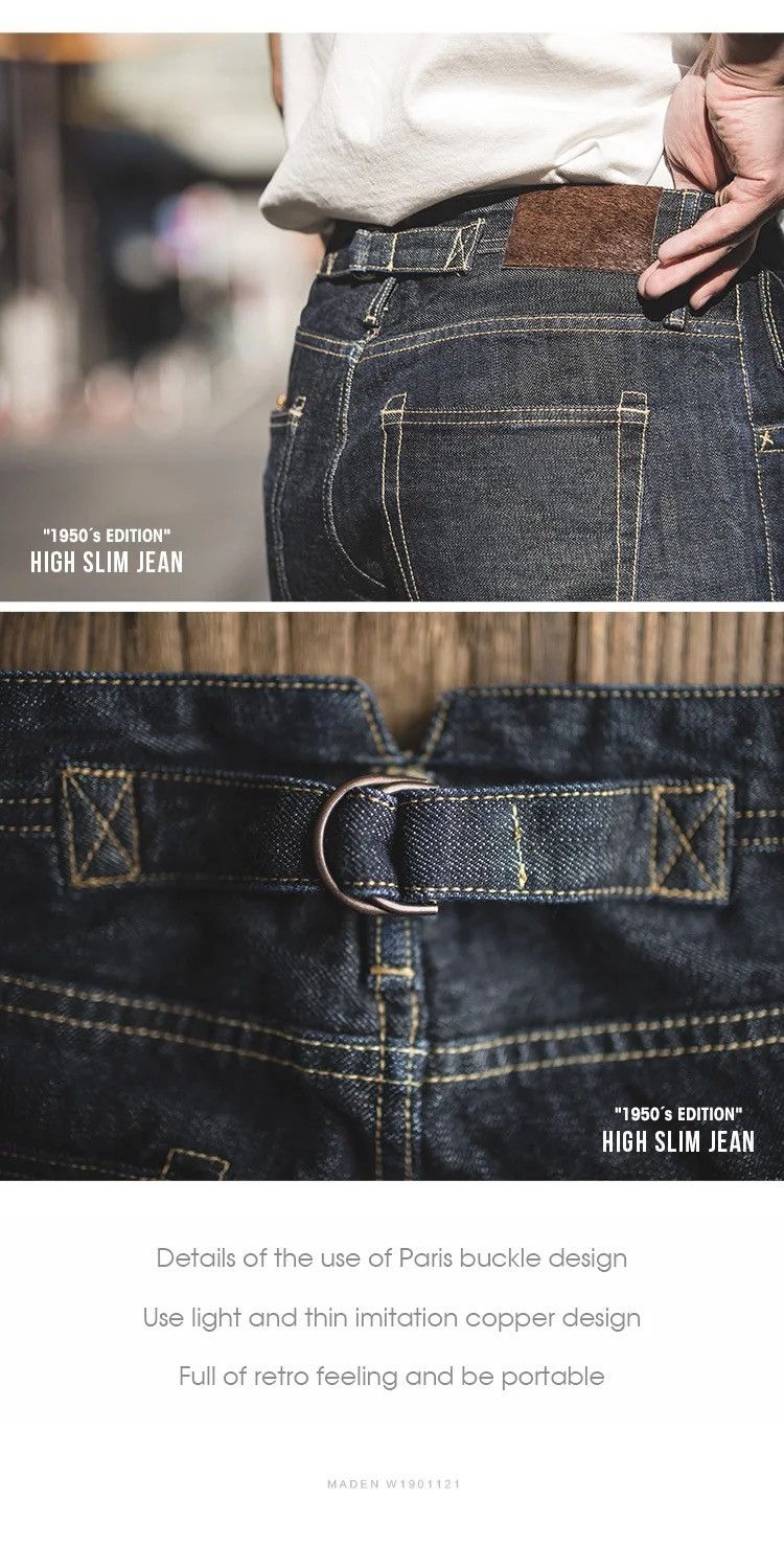 Japanese Brand × Vintage Denim Jeans Vintage Straight Dark Selvedge Jeans 14oz Qualit Size US 34 / EU 50 - 8 Thumbnail
