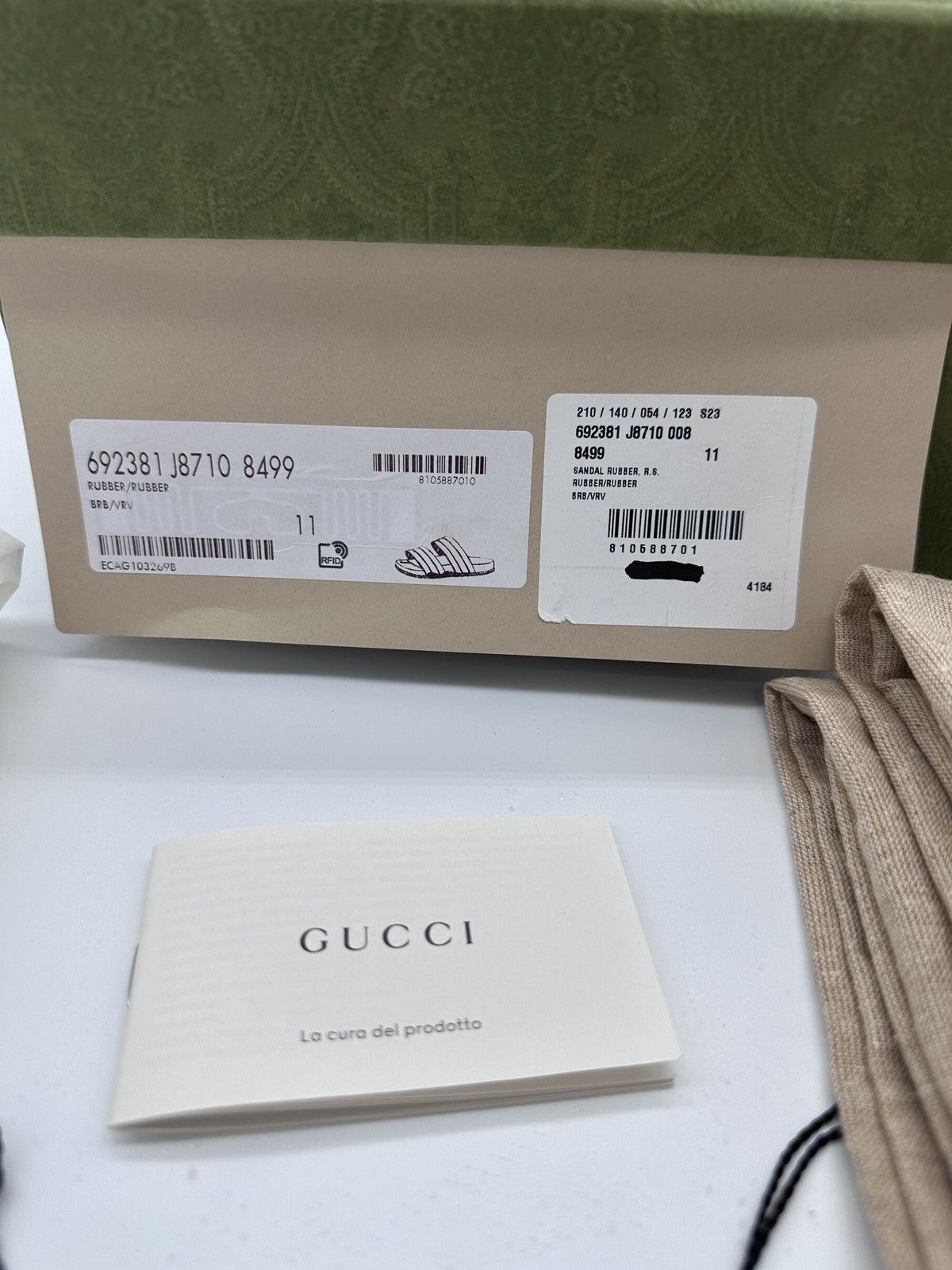 Gucci Gucci Agrado GRG Rubber Slide 'Black' Size 11 Size US 12 / EU 45 - 2 Thumbnail