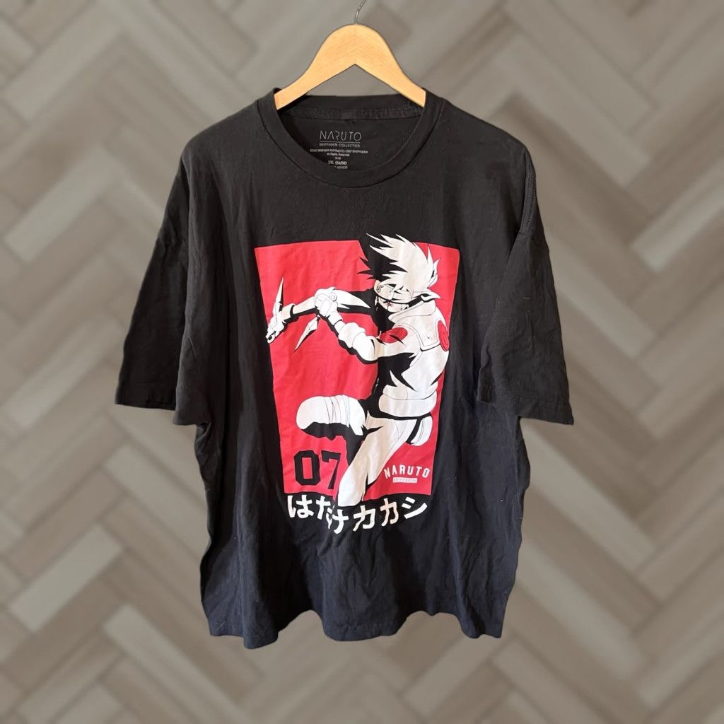 Vintage Cartoon Naruto Shippuden Shirt Mens Regular T-Shirt Adult Small Black Red White Graphic Anime Cartoon Mens Size US XXL / EU 58 / 5 - 1 Thumbnail