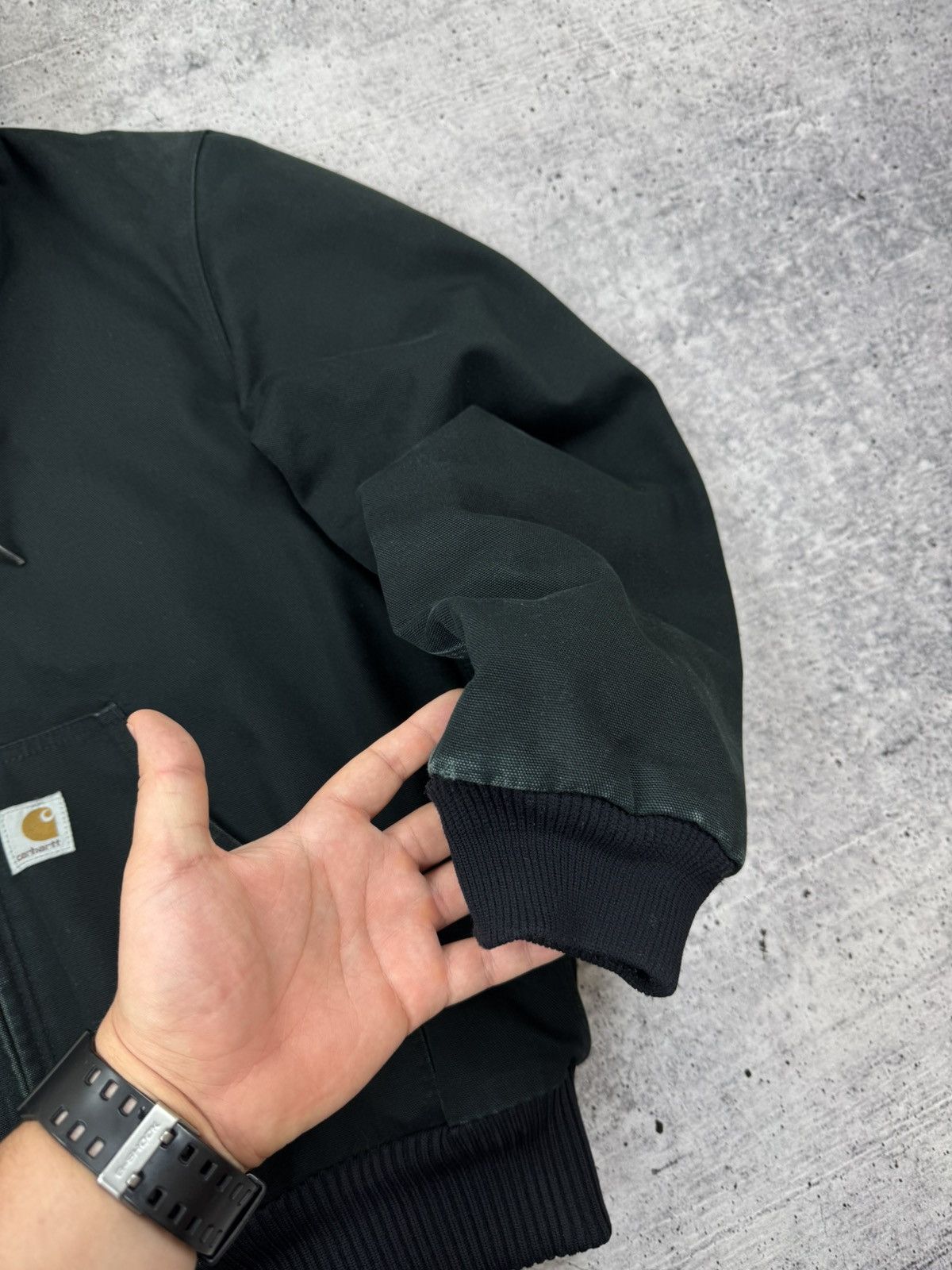 Carhartt Vintage Carhartt Active Jacket Black Denim Bomber Jacket M-L Size US L / EU 52-54 / 3 - 5 Thumbnail