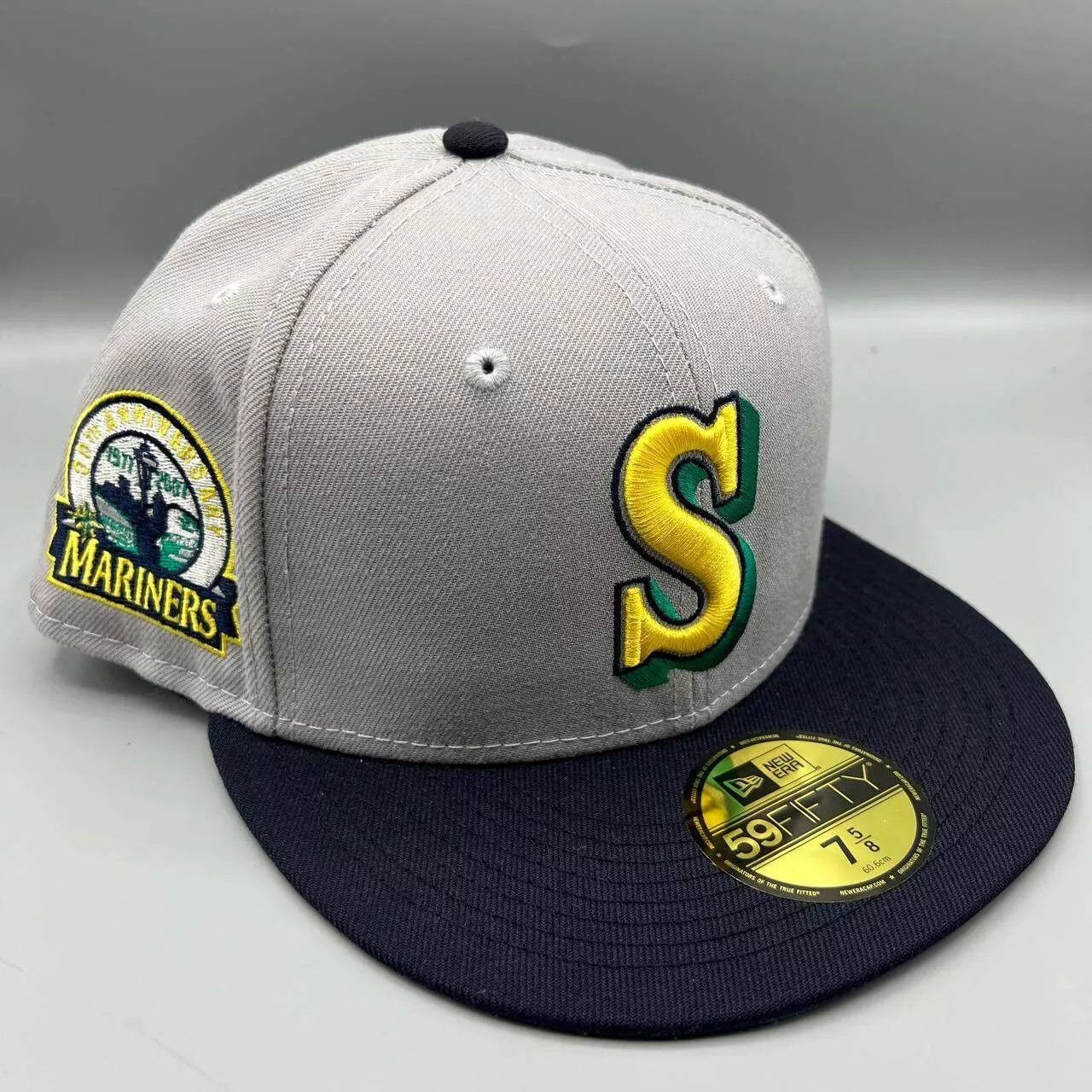New Era Seattle Mariners Hat Men 7 5/8 59Fifty New Era MLB Fitted Size ONE SIZE - 1 Thumbnail