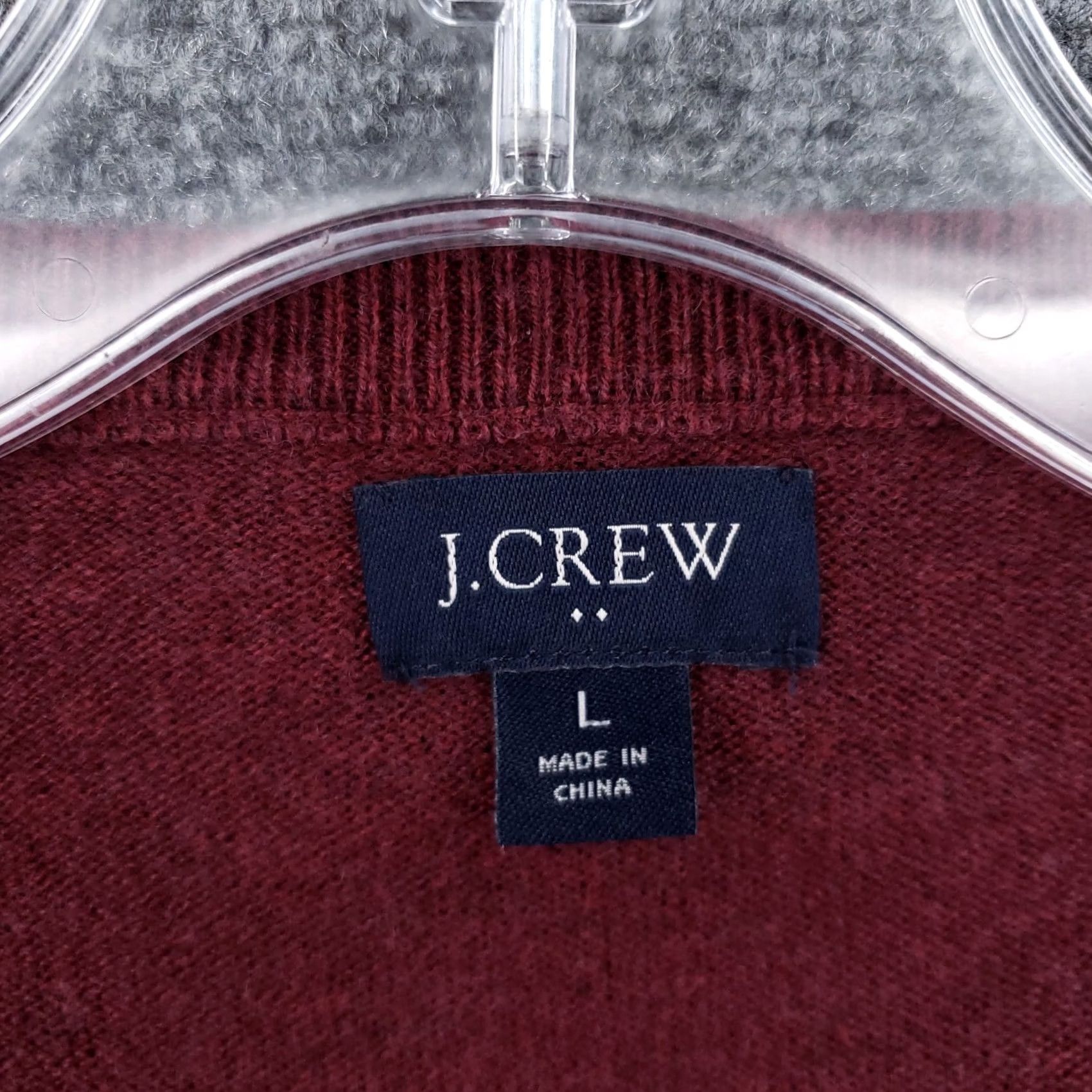 J.Crew J.Crew Sweater Mens L Red V-Neck Long Sleeves Knit Cotton Wool Pullover Slim-Knit Shirt Mens Size US L / EU 52-54 / 3 - 3 Thumbnail