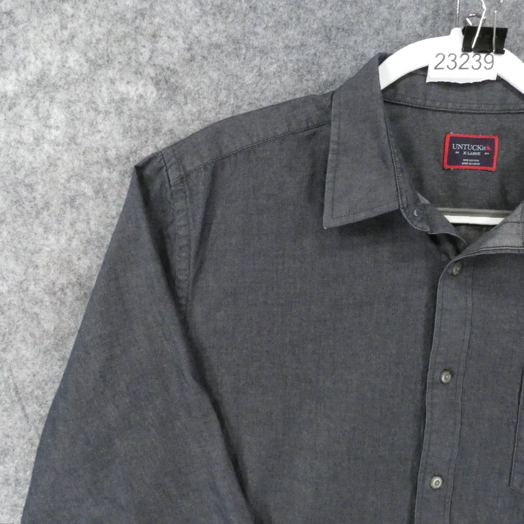 UNTUCKit UNTUCKit Shirt Mens XL Long Sleeve Button Up Gray Size US XL / EU 56 / 4 - 3 Thumbnail