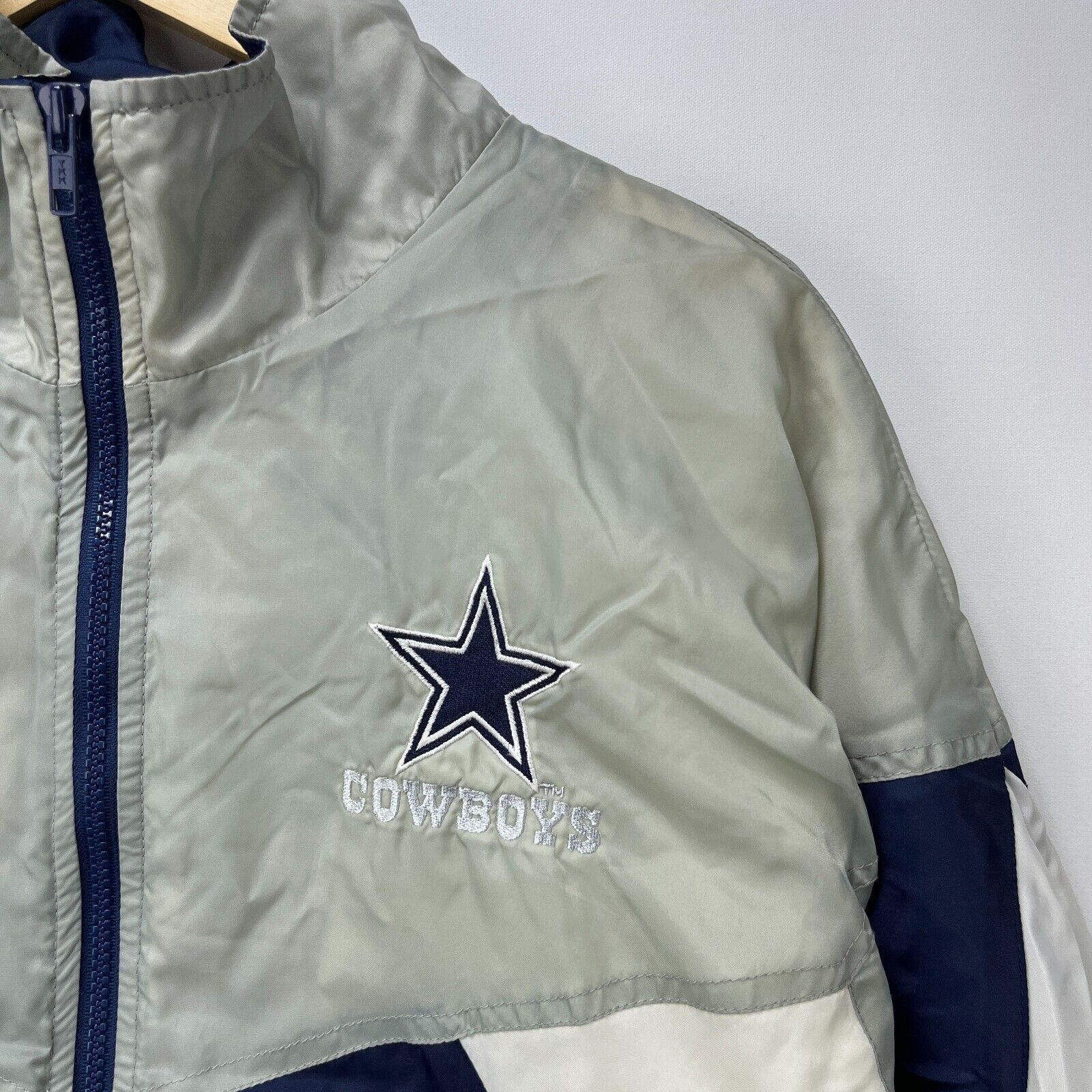 NFL × Vintage Vintage 90s Dallas Cowboys Windbreaker Jacket Large NFL Size US L / EU 52-54 / 3 - 3 Thumbnail
