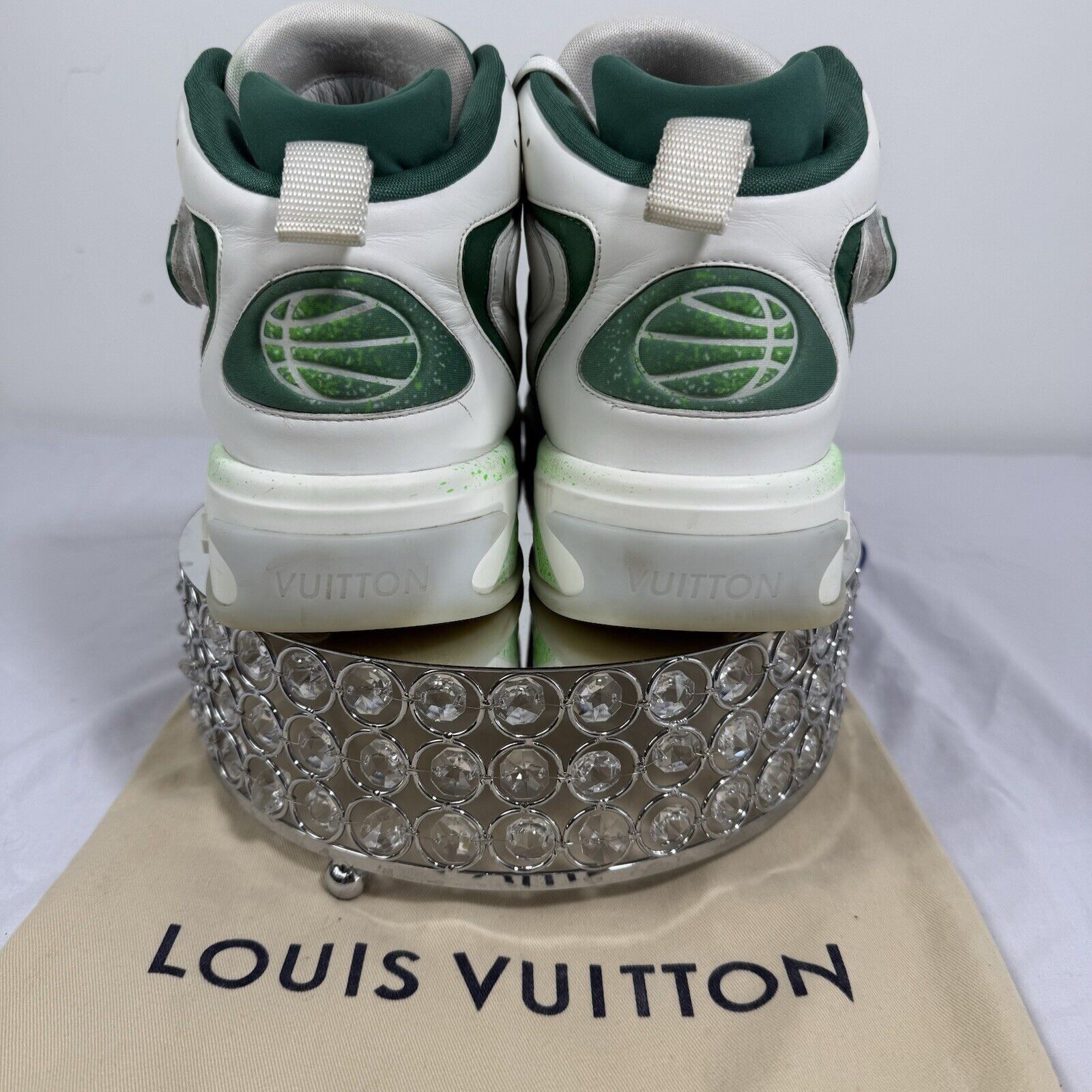 Louis Vuitton Louis Vuitton Trainer 2 Sneaker Boot White Green size USA 9 Size US 9 / EU 42 - 5 Thumbnail