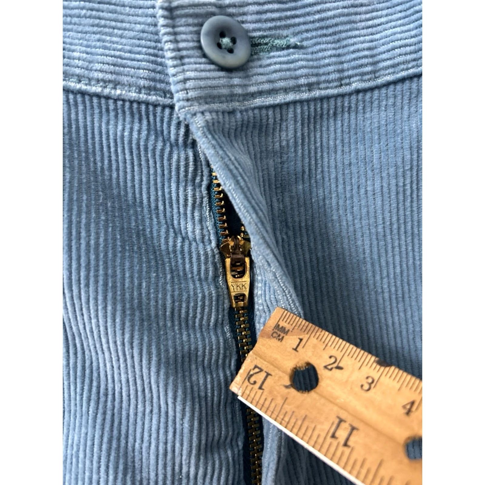 Lands' End VINTAGE Lands' End Pants Womens 16P Blue Corduroy Classic Cords Petite Pocket Zipper Button Dress Pants Womens Size 38" / US 16 / IT 52 - 5 Thumbnail