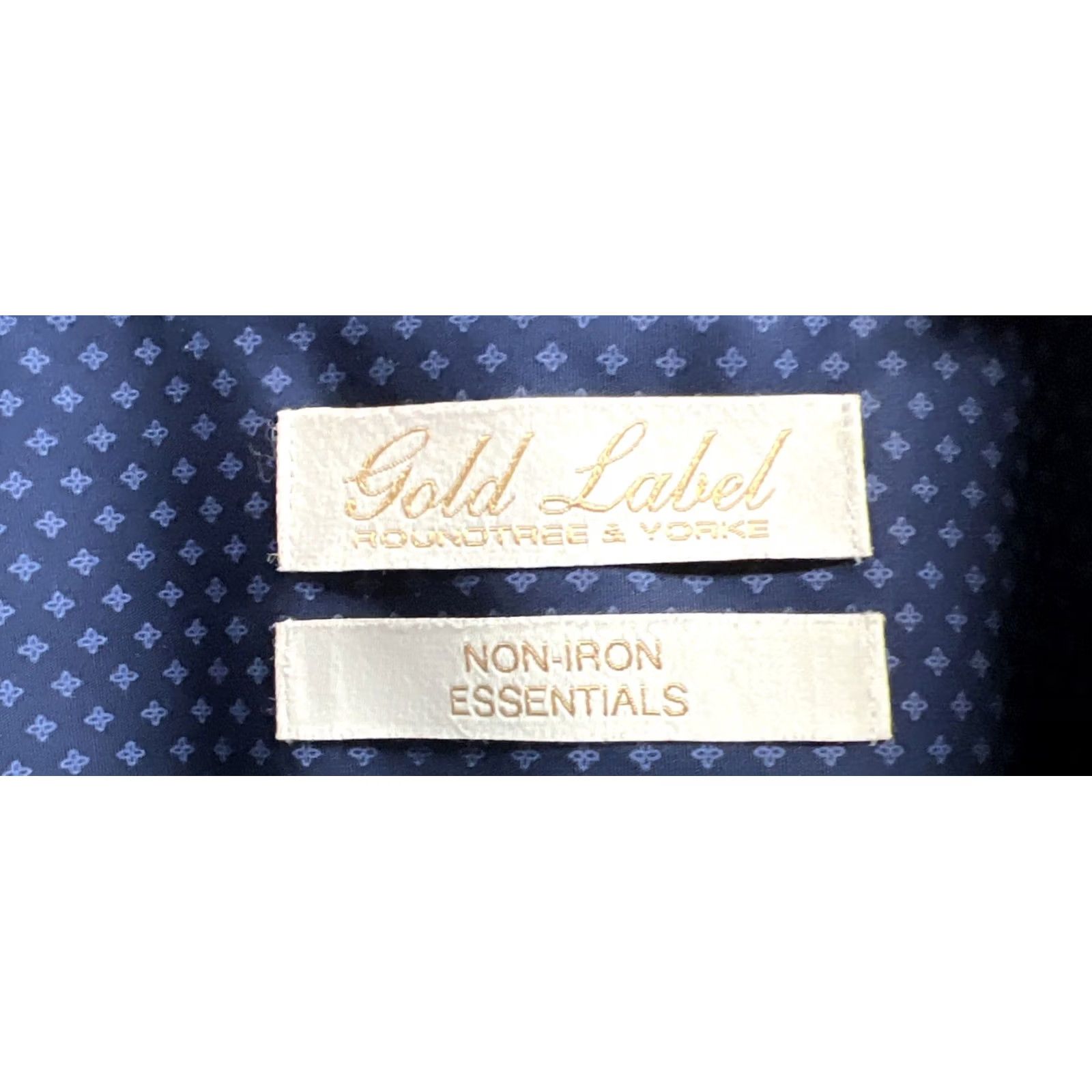 Roundtree & Yorke VINTAGE Roundtree Yorke Gold Label Men’s Shirt XL Blue Long Sleeve Button Dress Shirt Regular Mens Size US XL / EU 56 / 4 - 2 Thumbnail