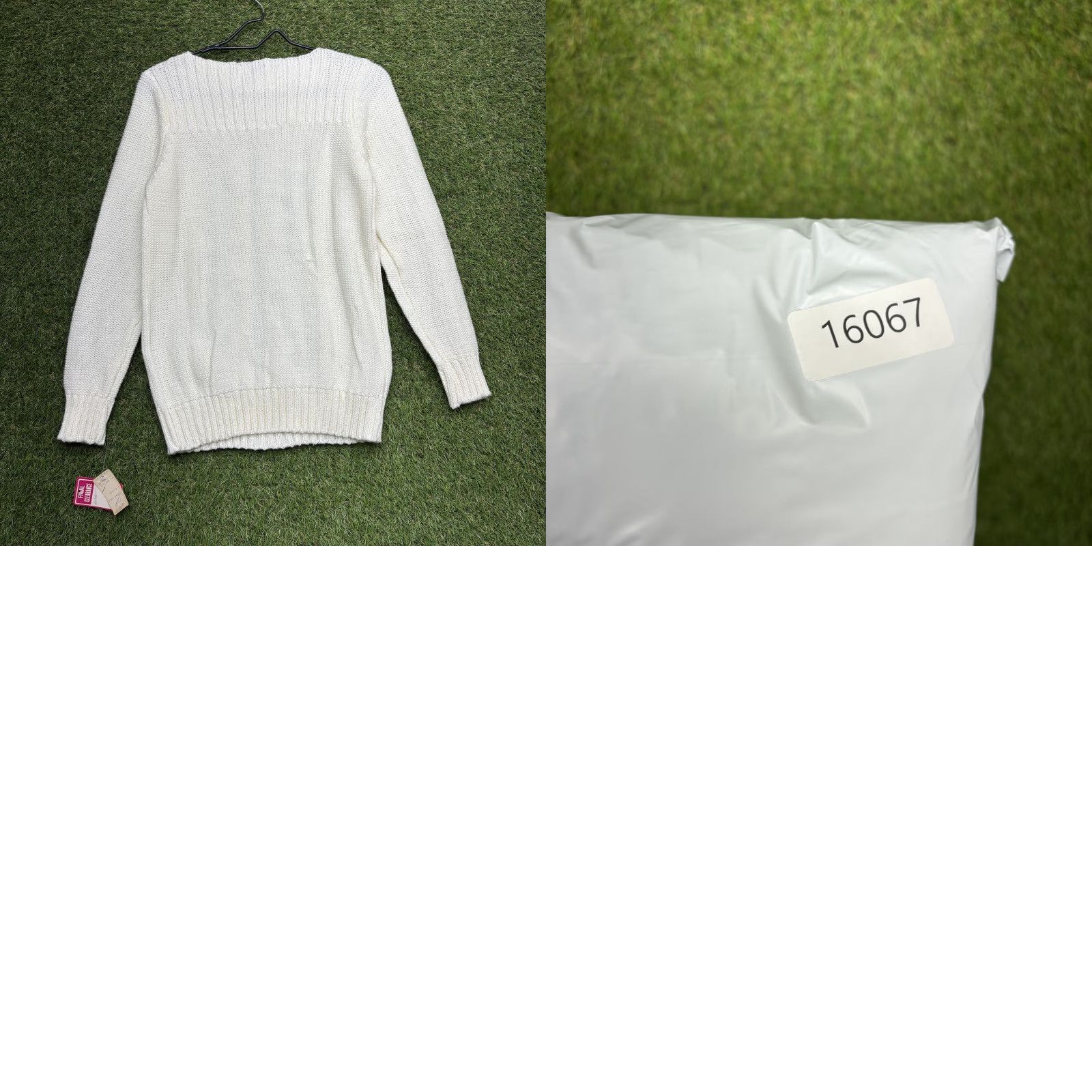 Vintage VINTAGE Glamour Knit Sweater Womens Small White Floral Embroidered Pullover 80s Size S / US 4 / IT 40 - 8 Thumbnail