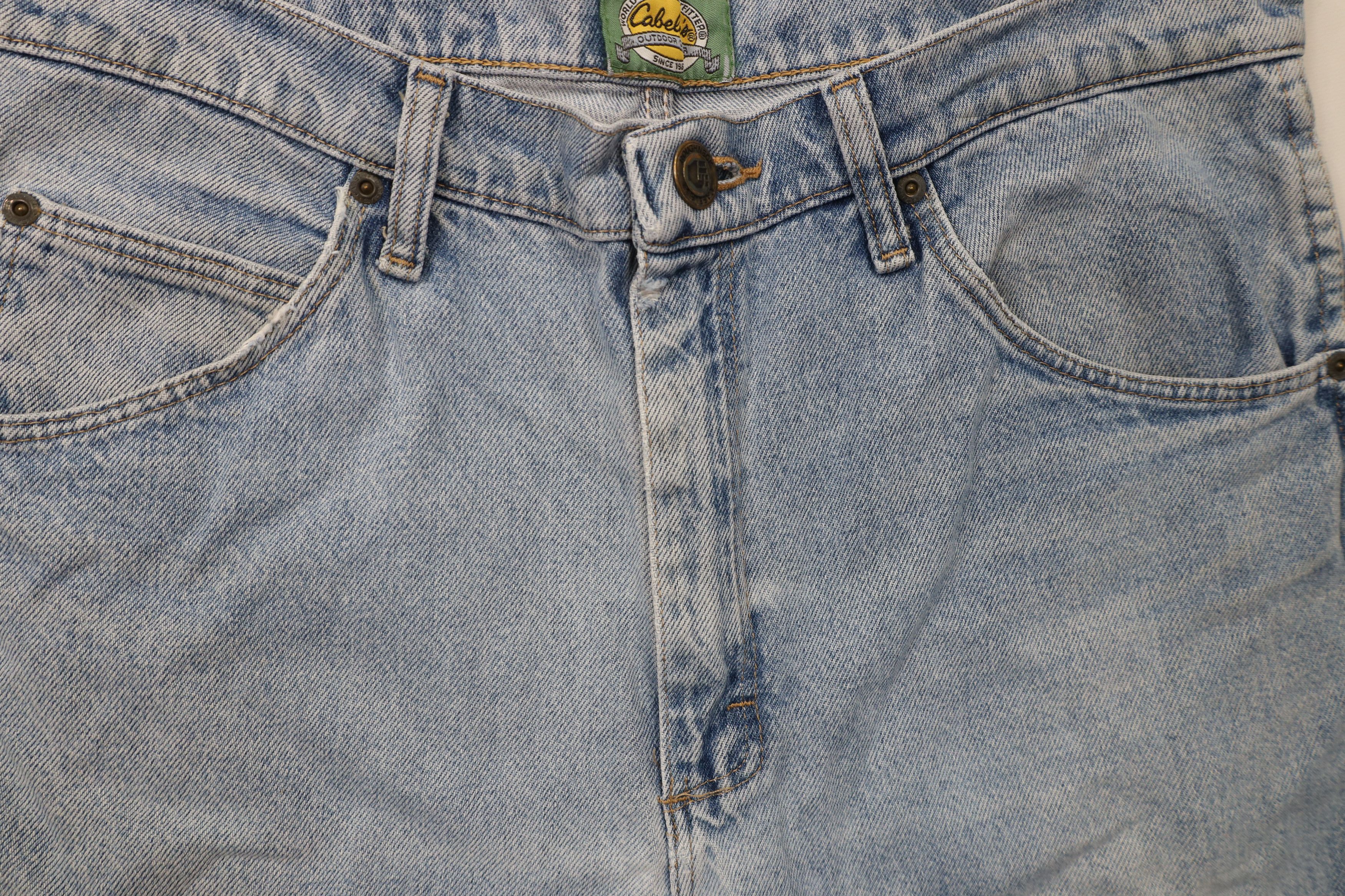 Cabelas × Vintage Vintage 90s Cabelas Spell Out Straight Leg Denim Jeans Blue Size US 34 / EU 50 - 8 Thumbnail